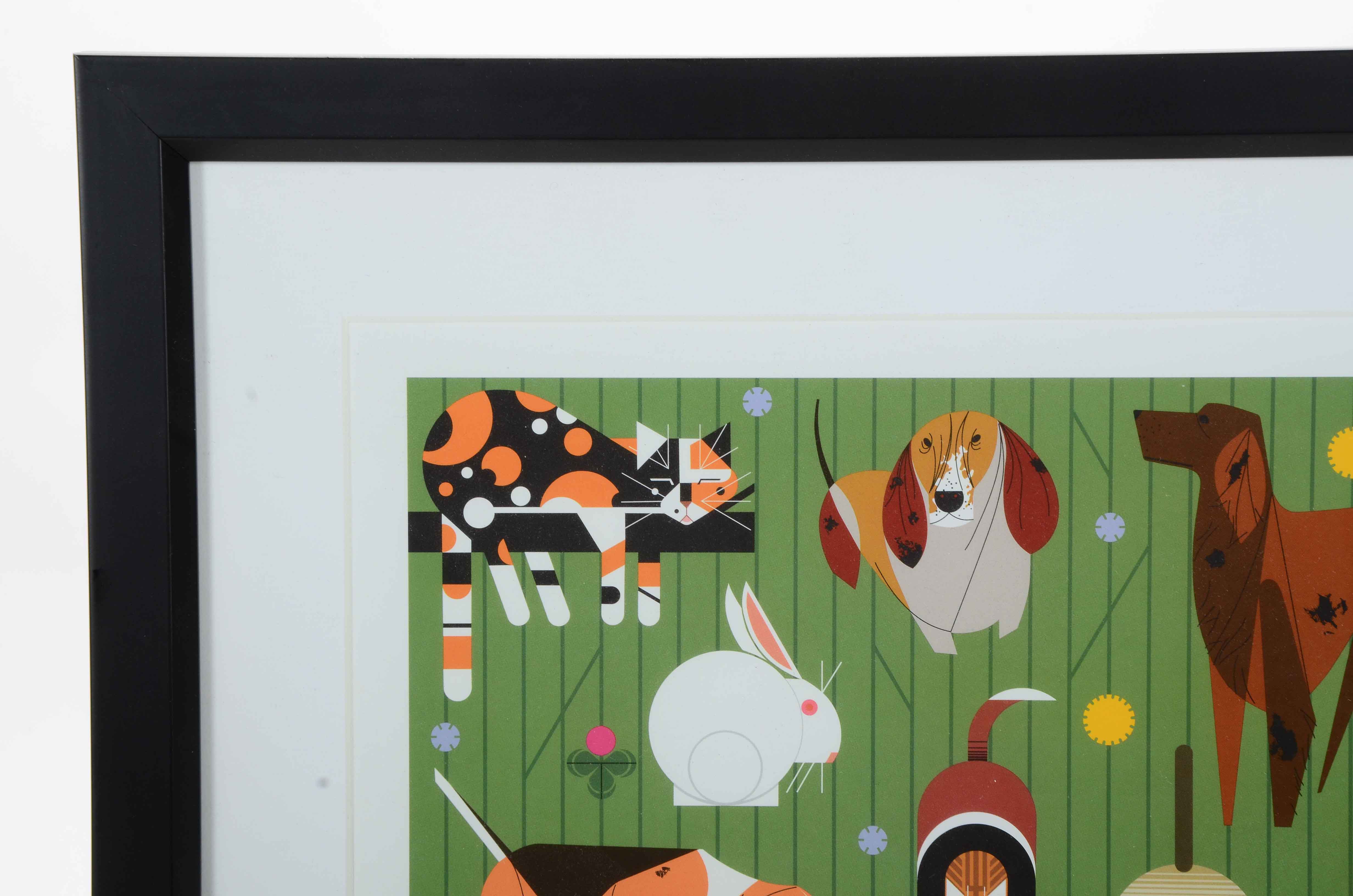 Charley Harper Offset Lithograph "Friends of Our Families"