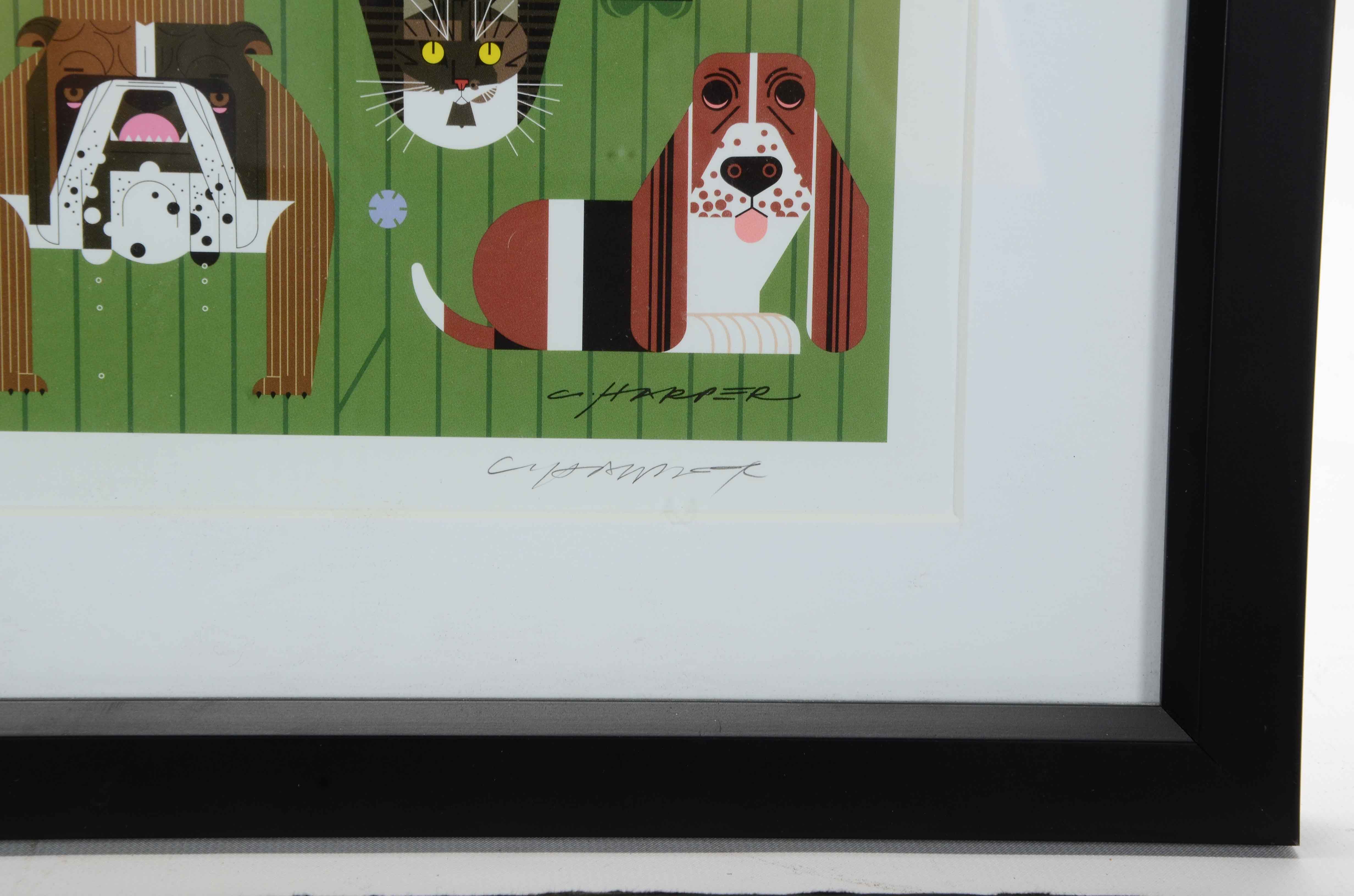 Charley Harper Offset Lithograph "Friends of Our Families"