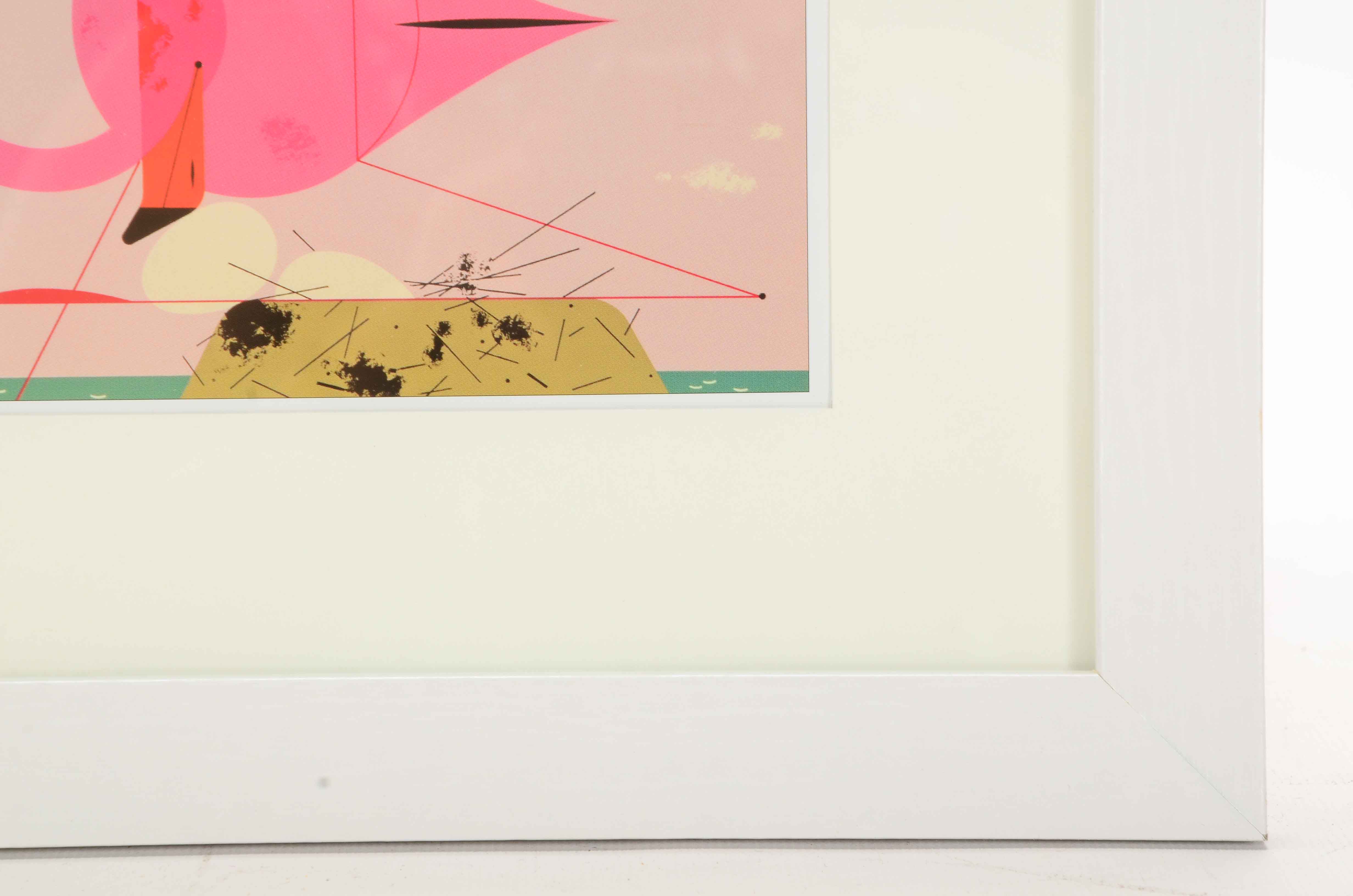 Charley Harper Offset Lithograph "Flamingo"