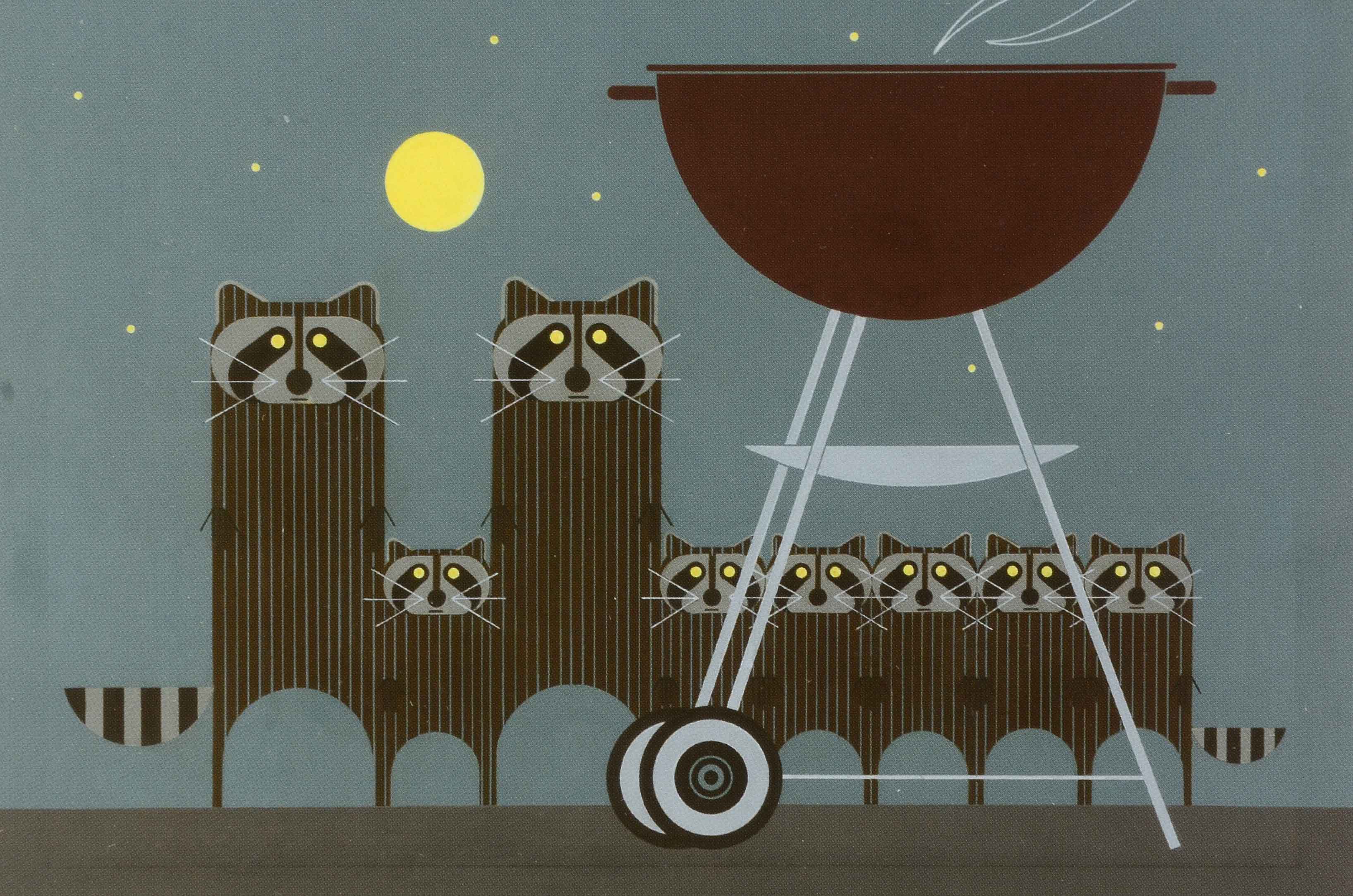 Charley Harper Offset Lithograph "The Bandits"
