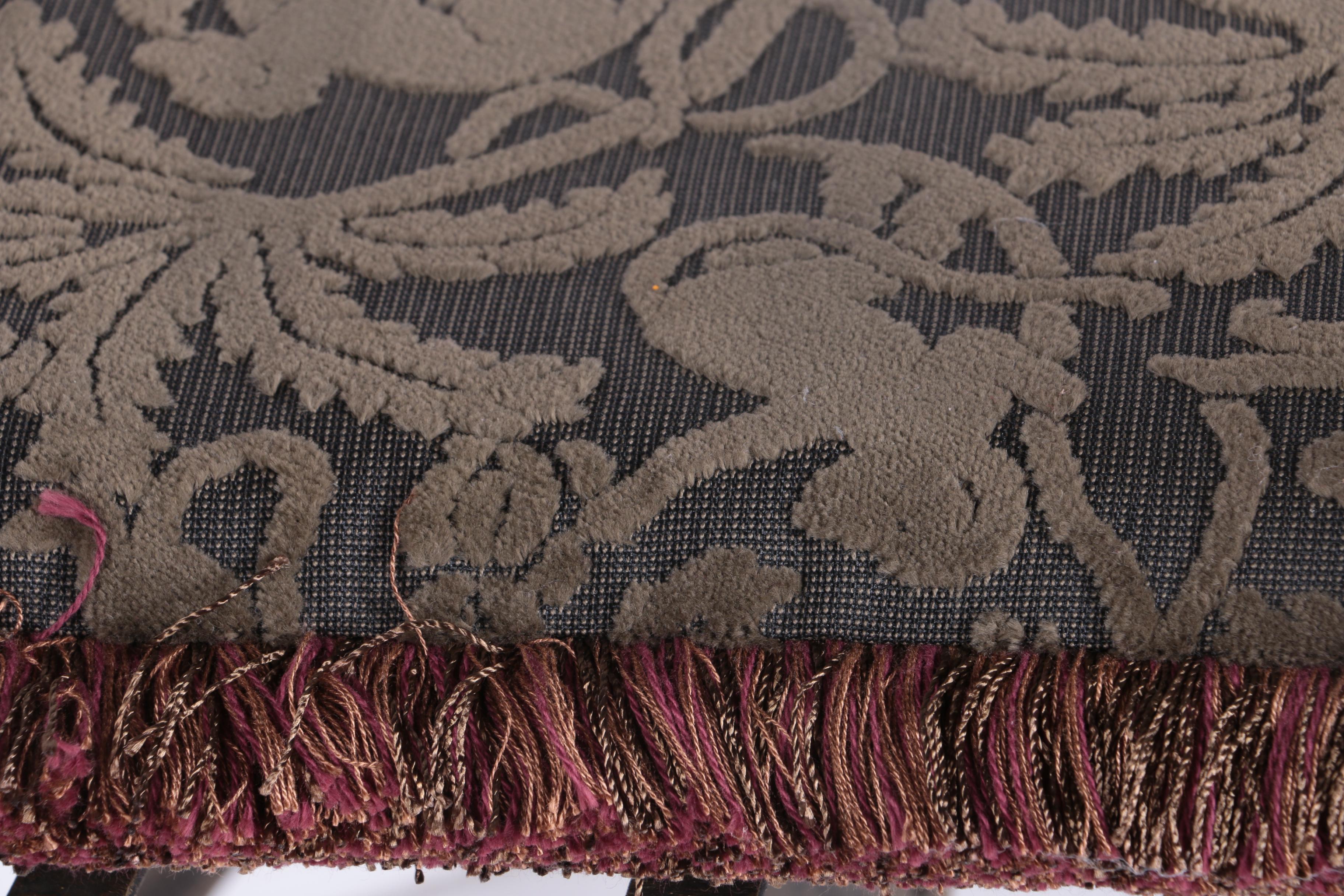 Metal Curule Style Stool with Cushion