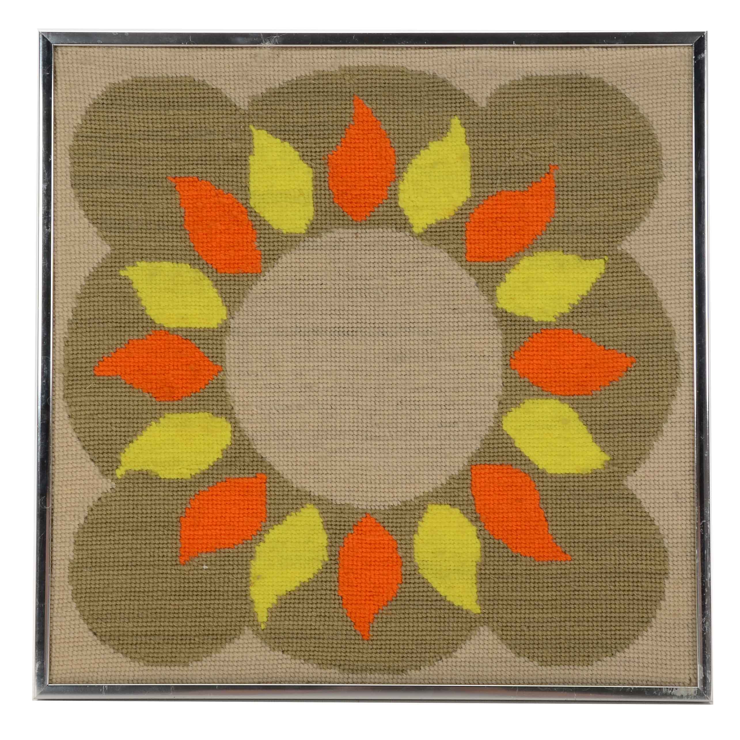 Mid-Century Needlepoint Embroidery