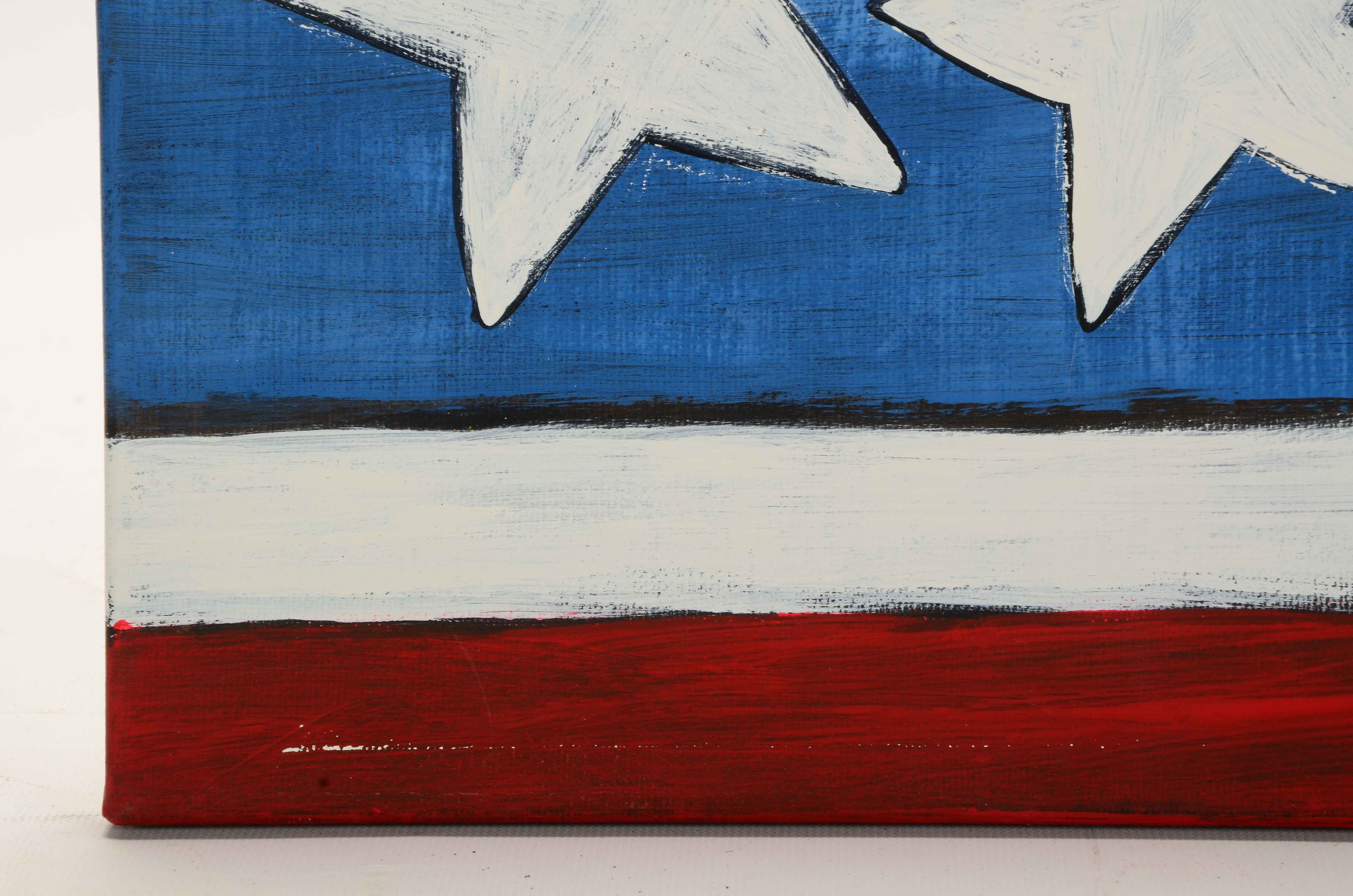 Sweet Tea Signed Original Acrylic Painting of an American Flag