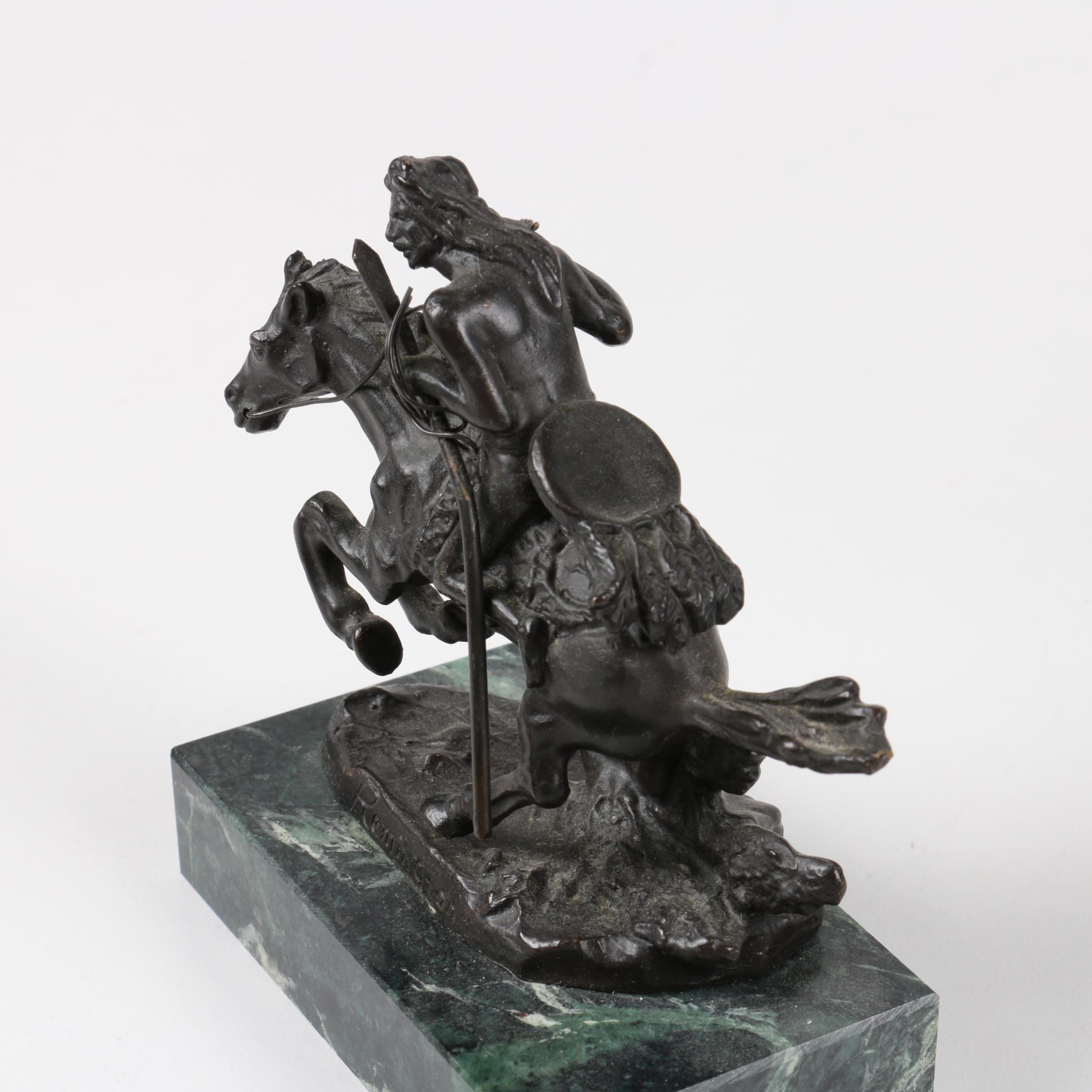 American West Themed Bronze Figures Including After Remington