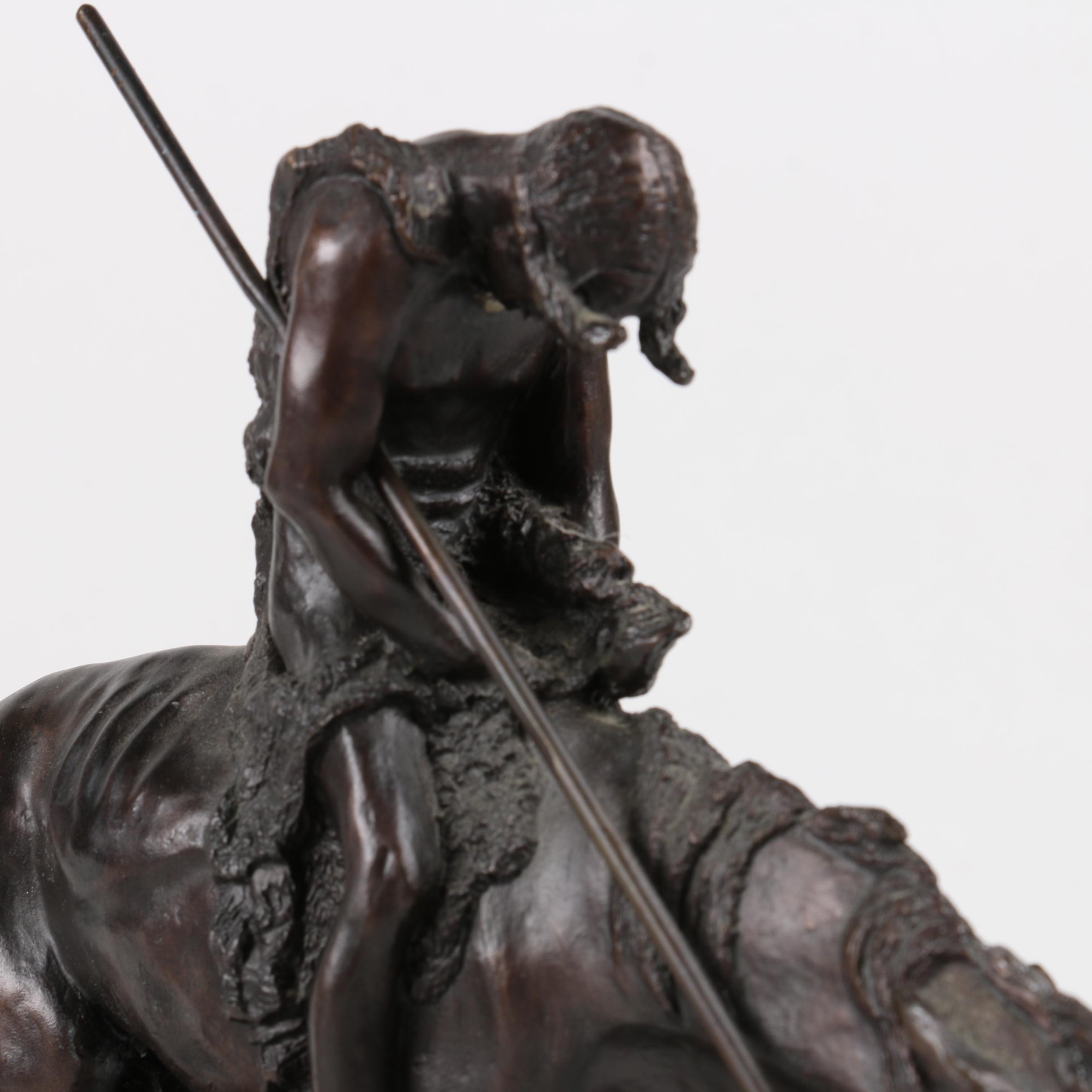 American West Themed Bronze Figures Including After Remington