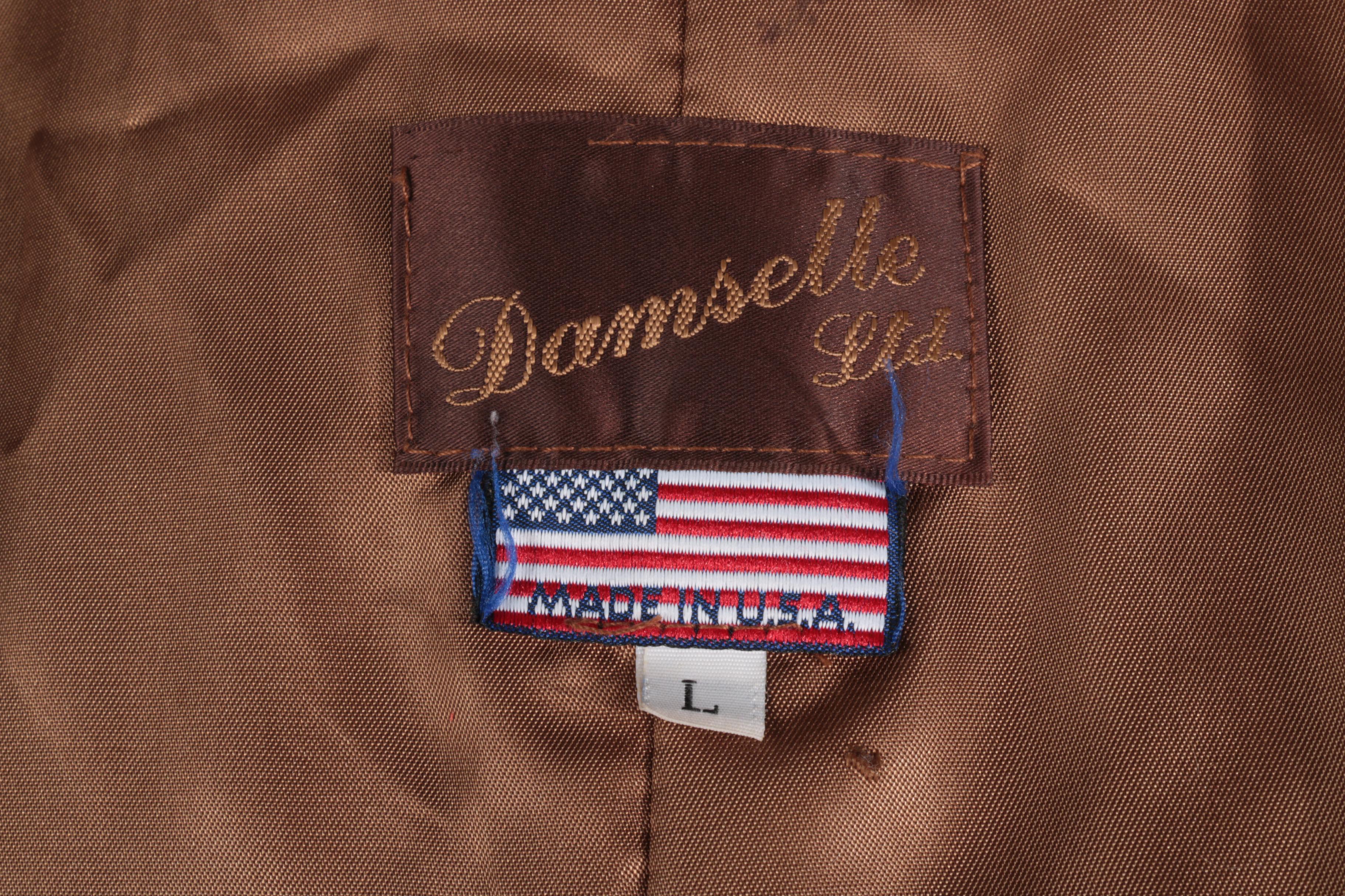 Leather Coat with Fox Fur by Damselle LTD