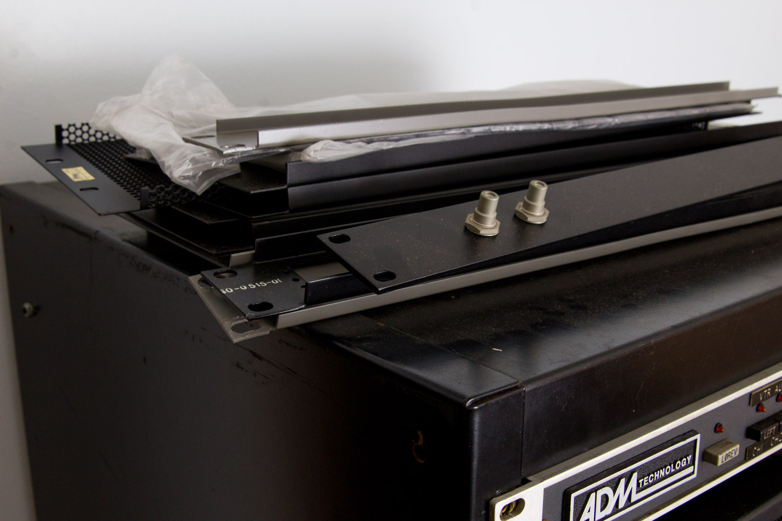 Audio Rack System With Assorted Recording Equipment