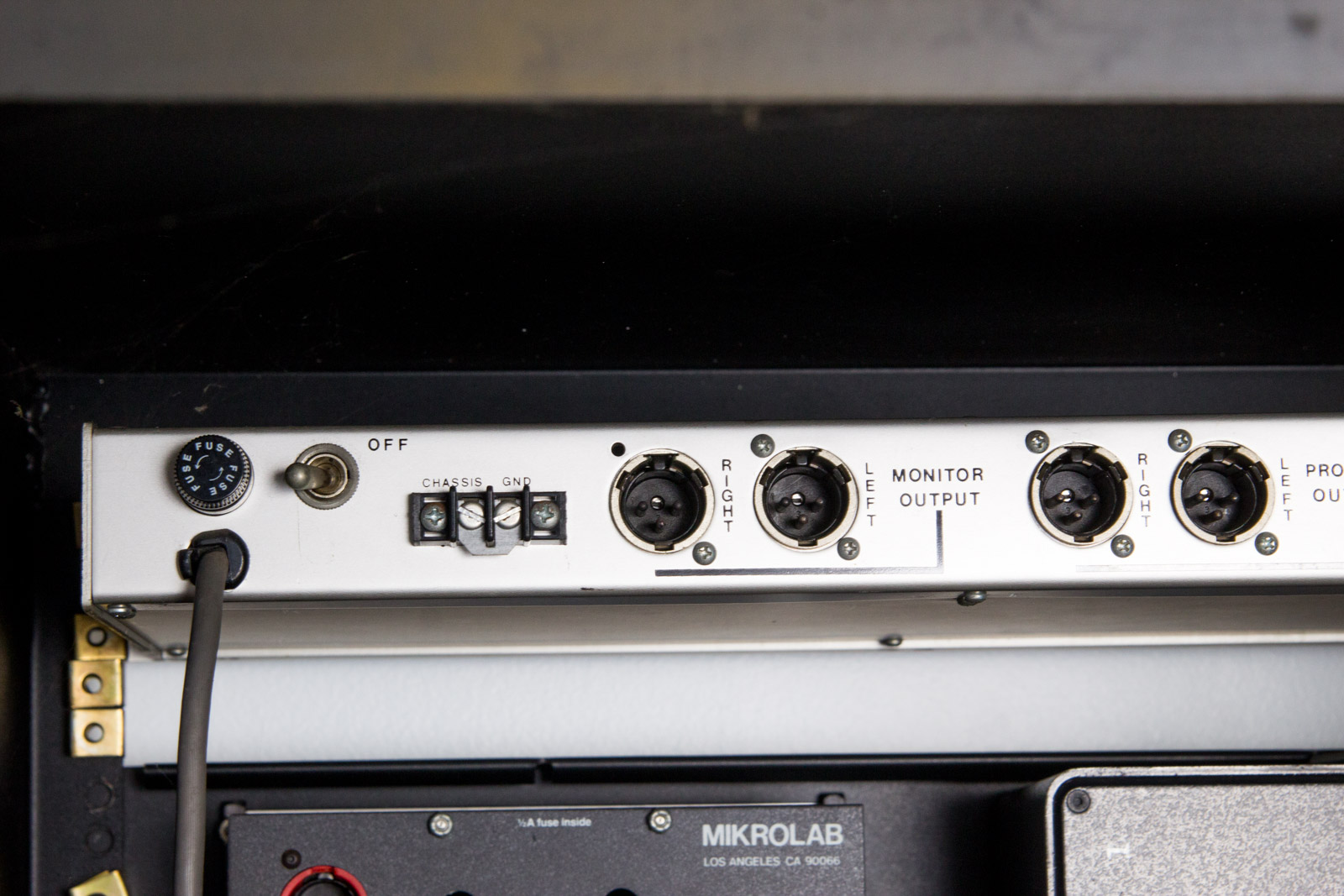 Audio Rack System With Assorted Recording Equipment