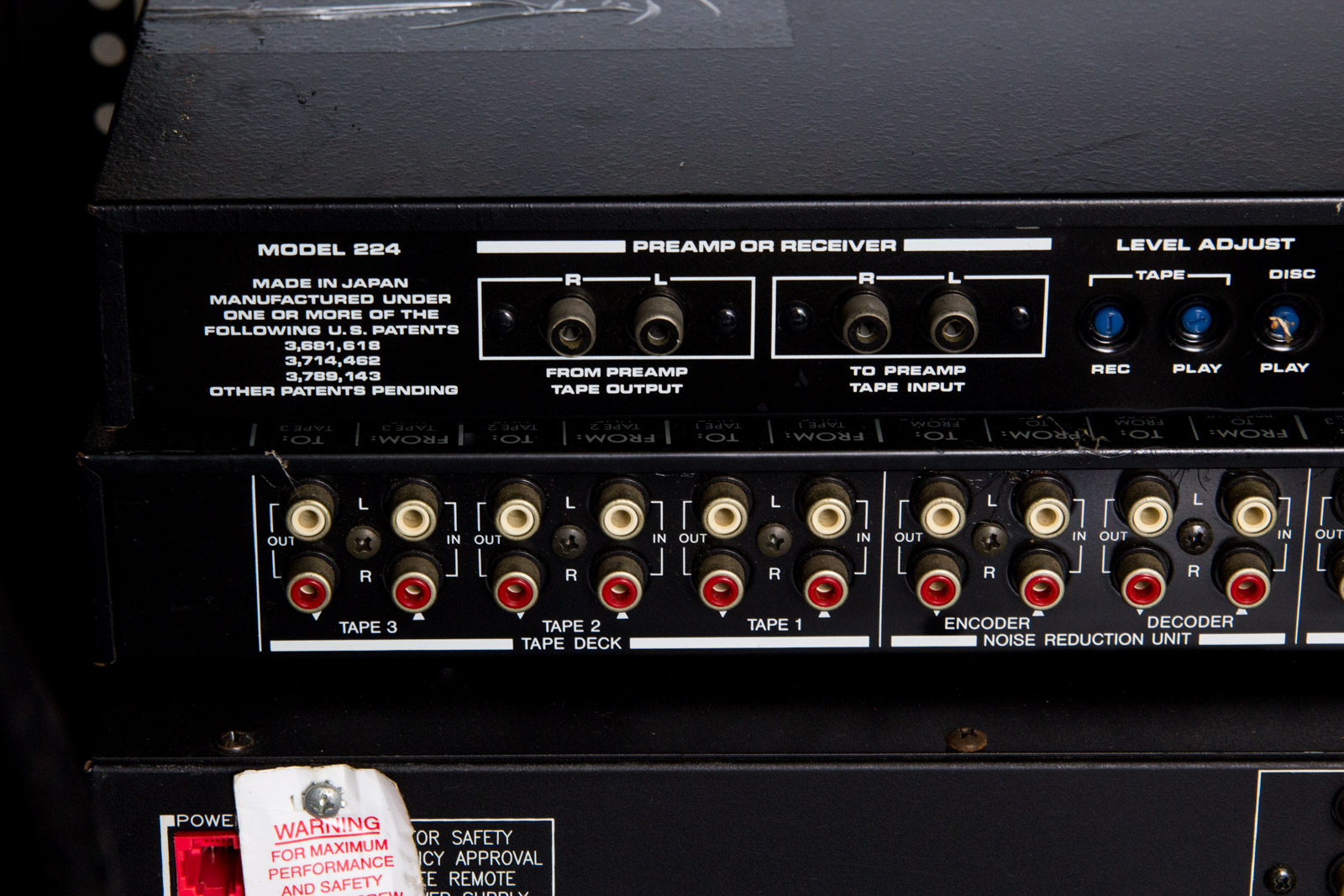 Audio Rack System With Assorted Recording Equipment