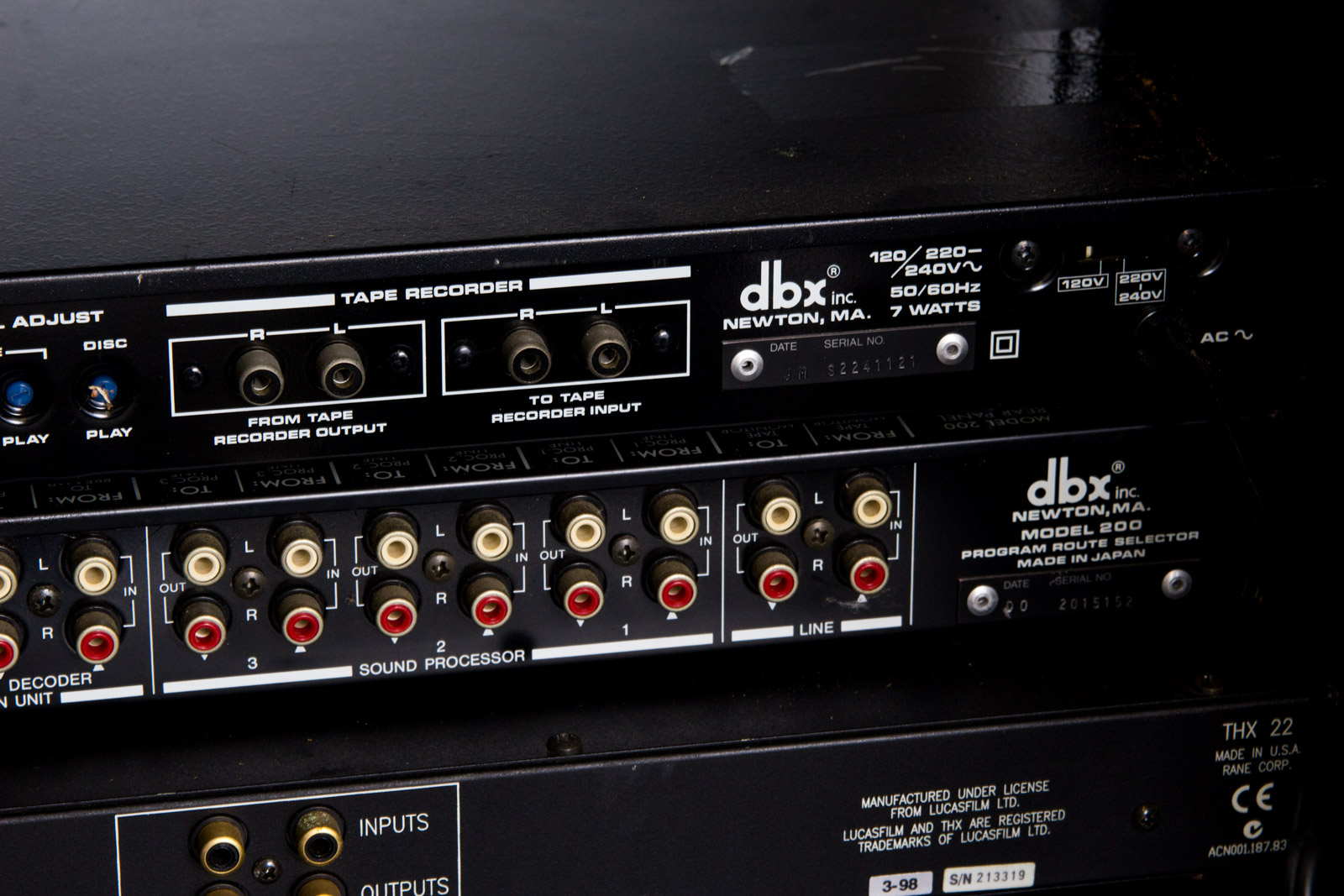 Audio Rack System With Assorted Recording Equipment