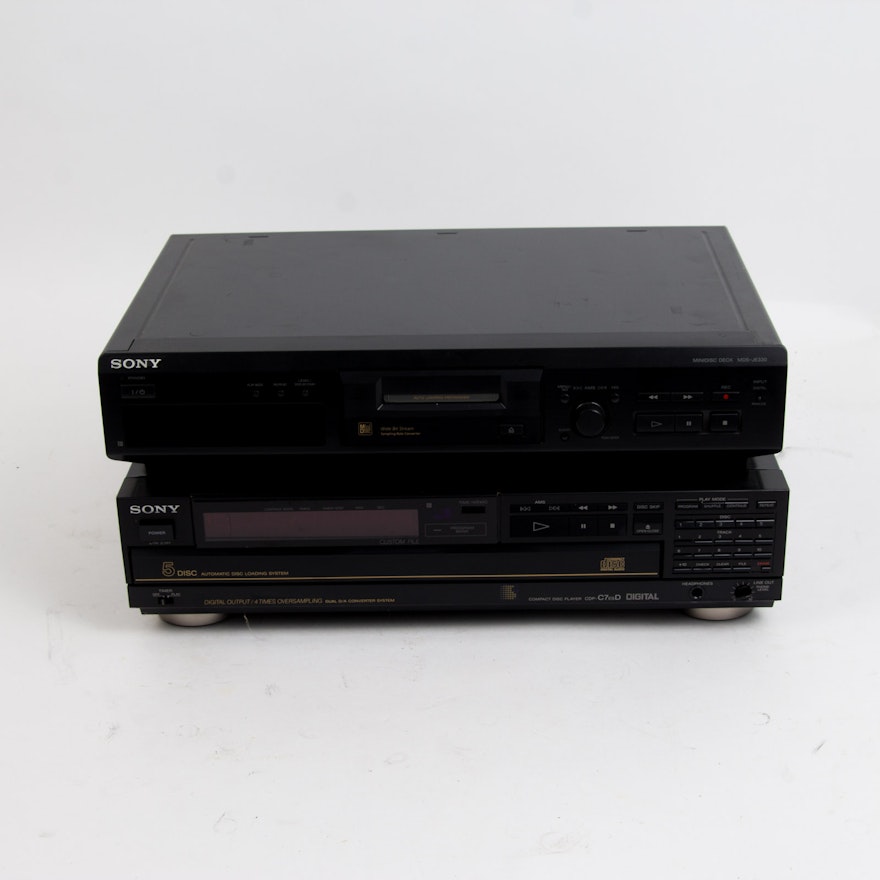 Sony CD Changer and Minidisc Player