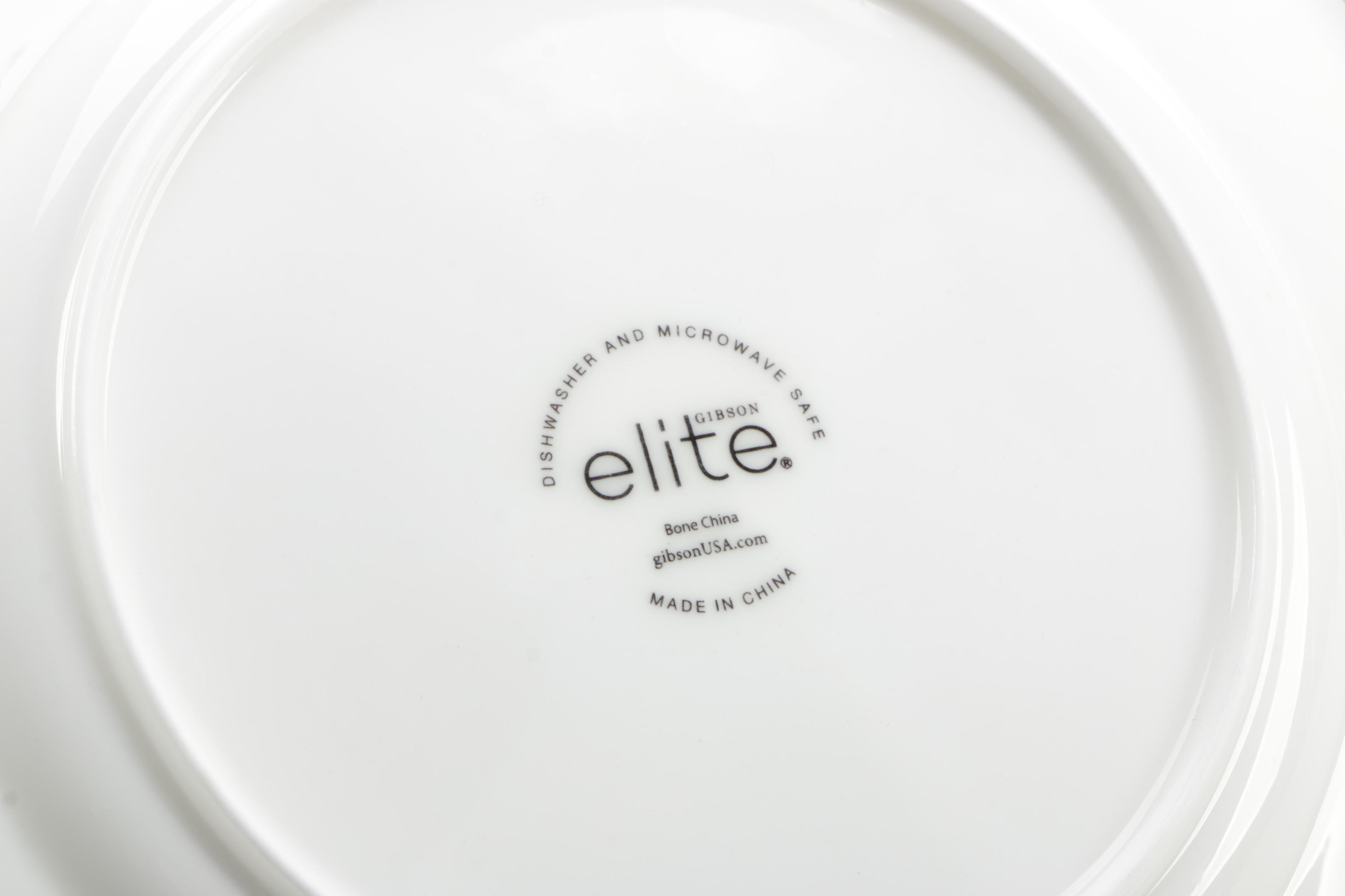 Gibson Elite Bone China Plates