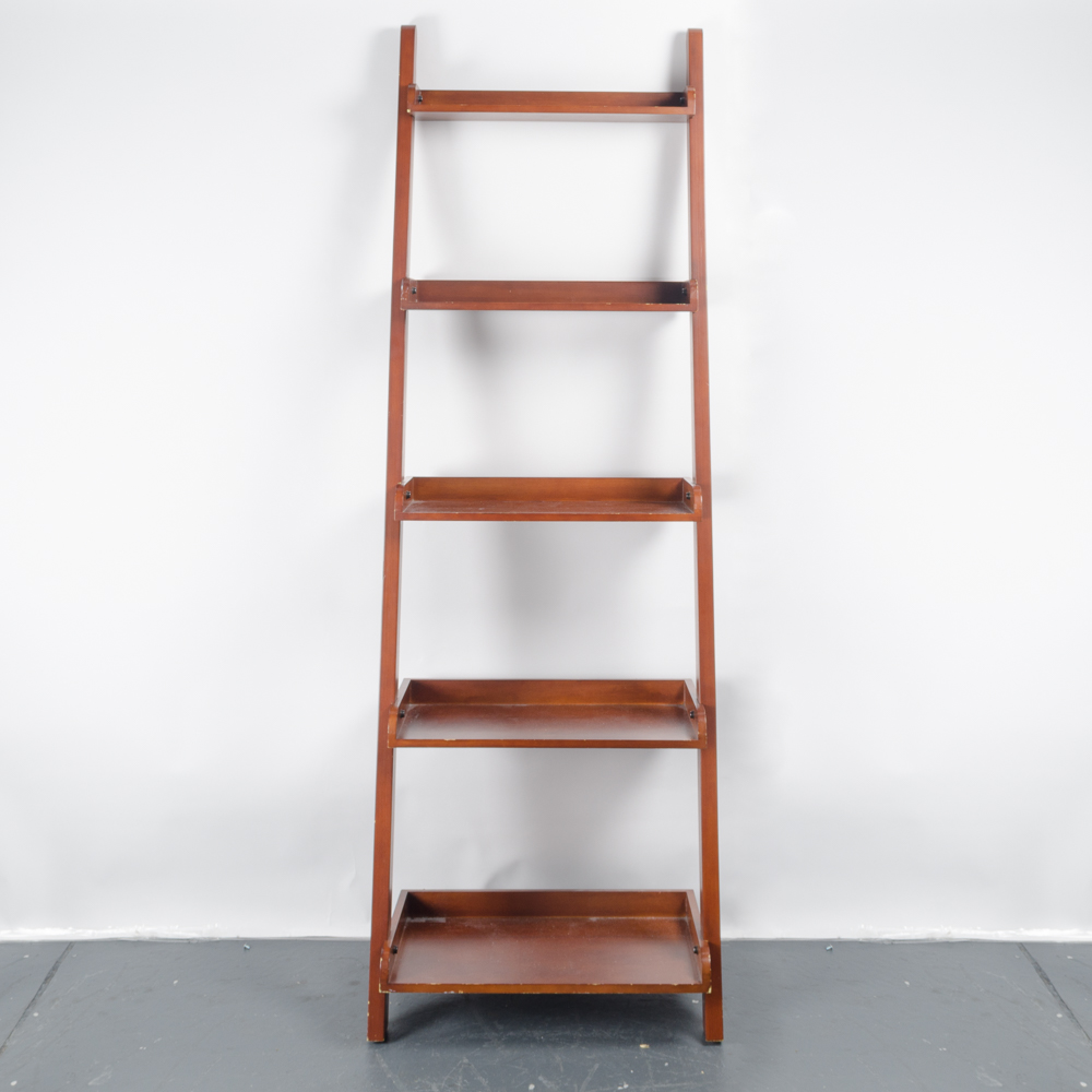 Leaning "Ladder" Shelving Unit