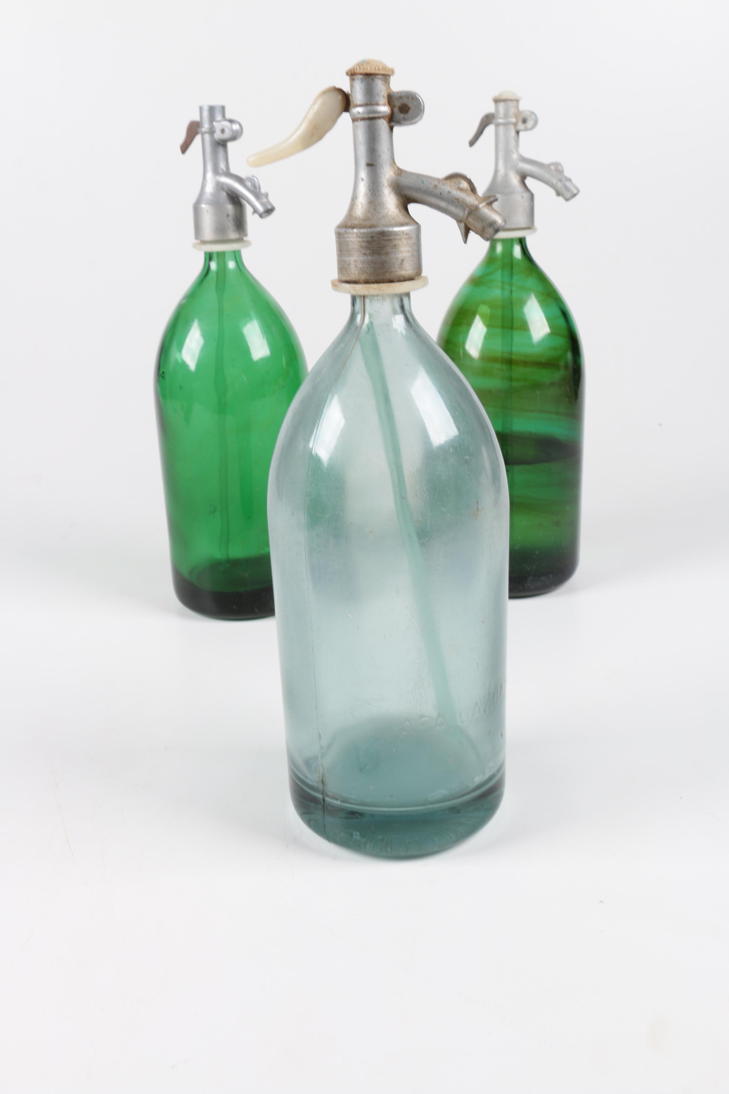 Vintage Glass Soda Syphons