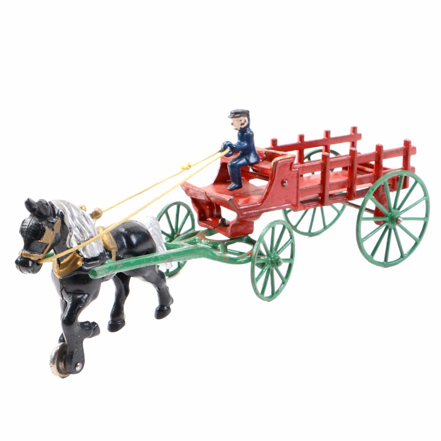 Cast Iron Horse Drawn Wagon