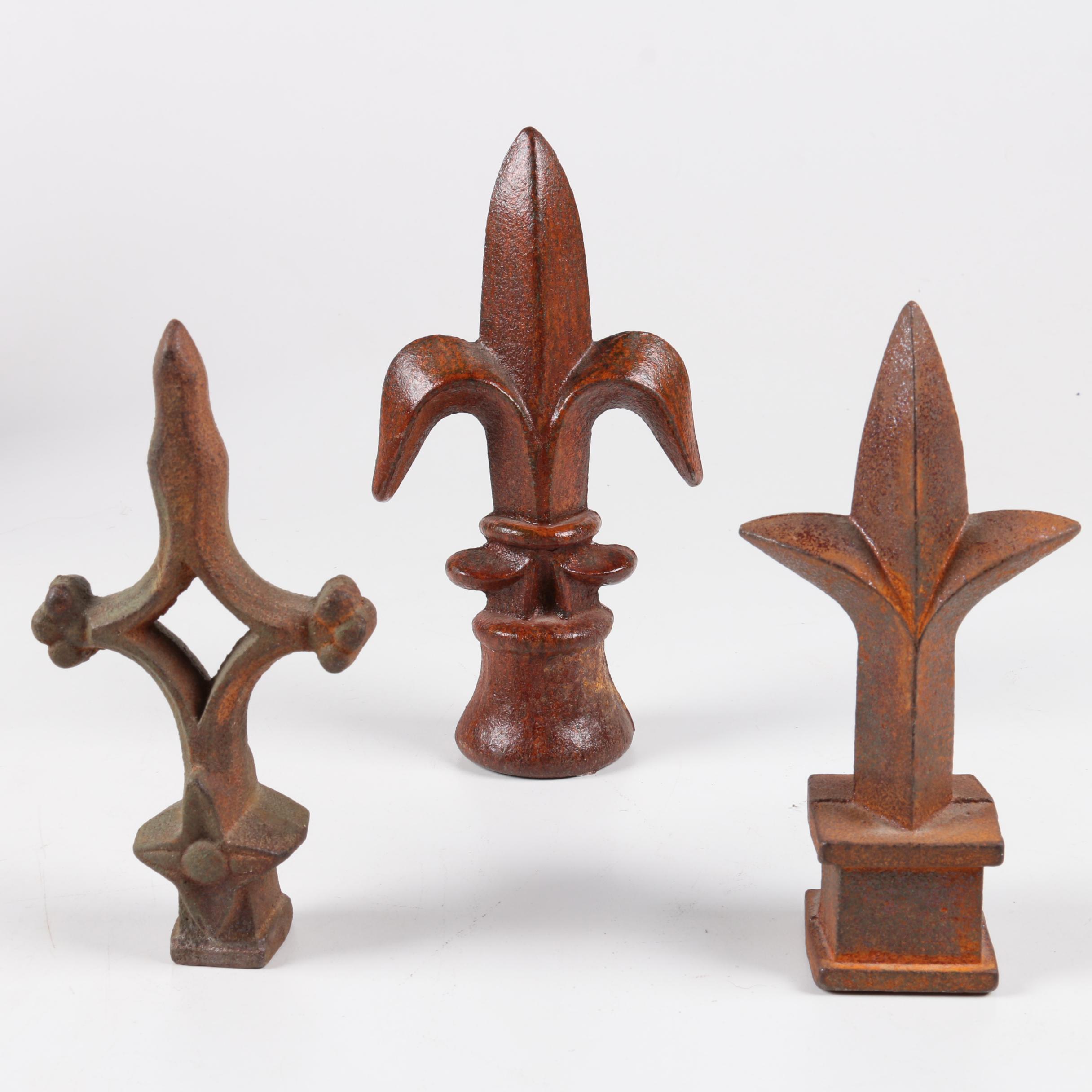 Group of Fleur-de-lis Style Metal Elements