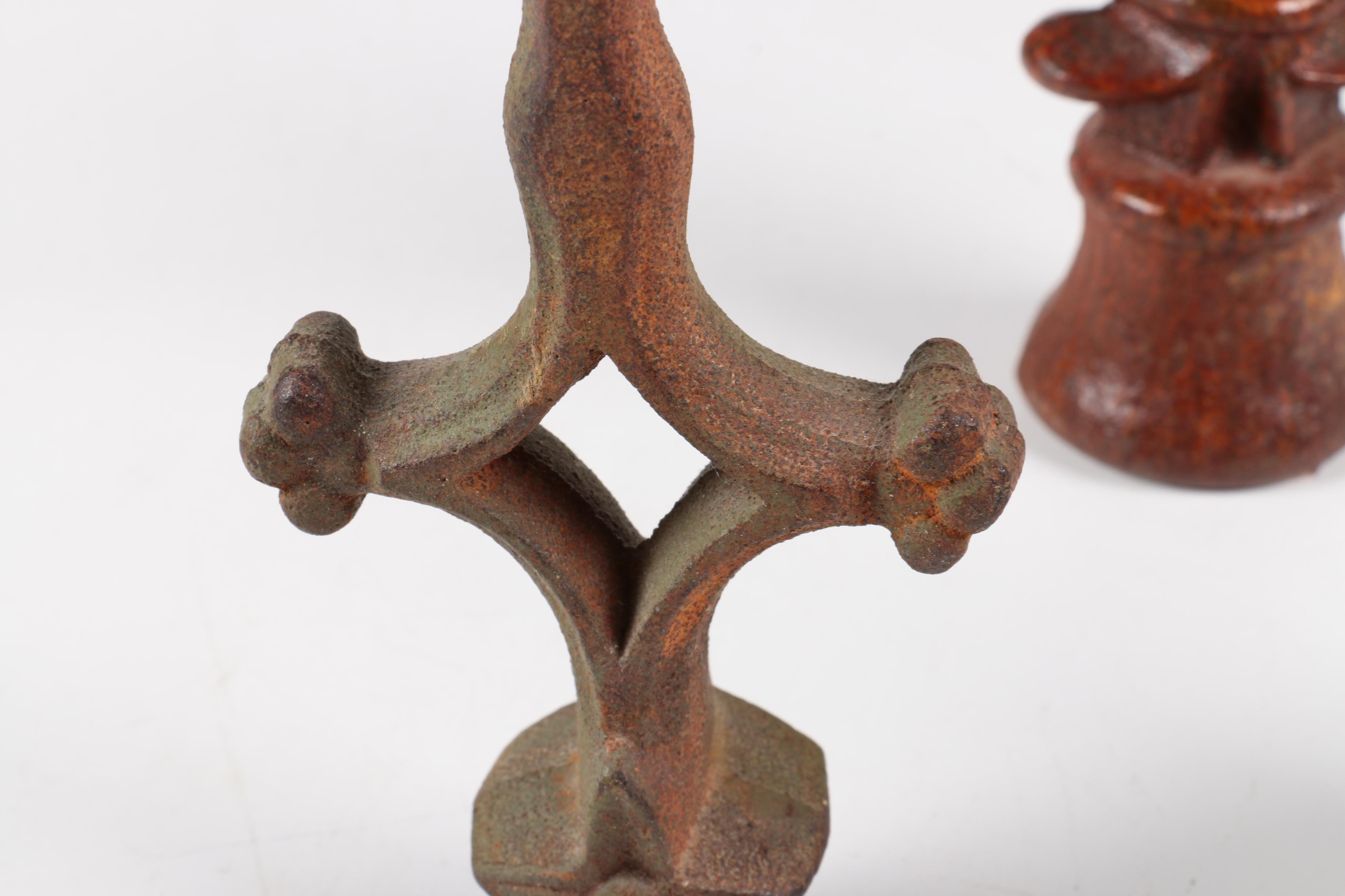 Group of Fleur-de-lis Style Metal Elements