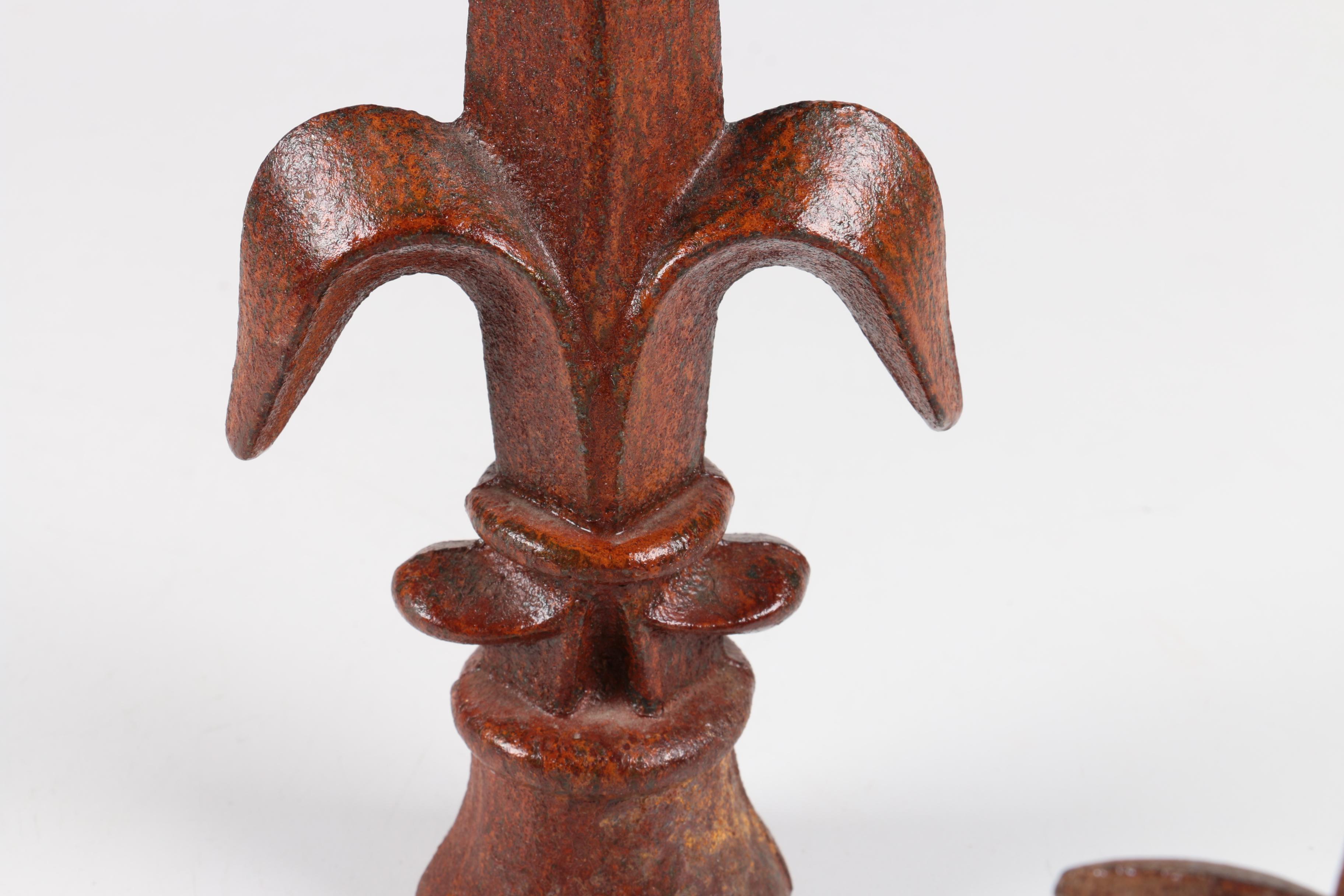 Group of Fleur-de-lis Style Metal Elements