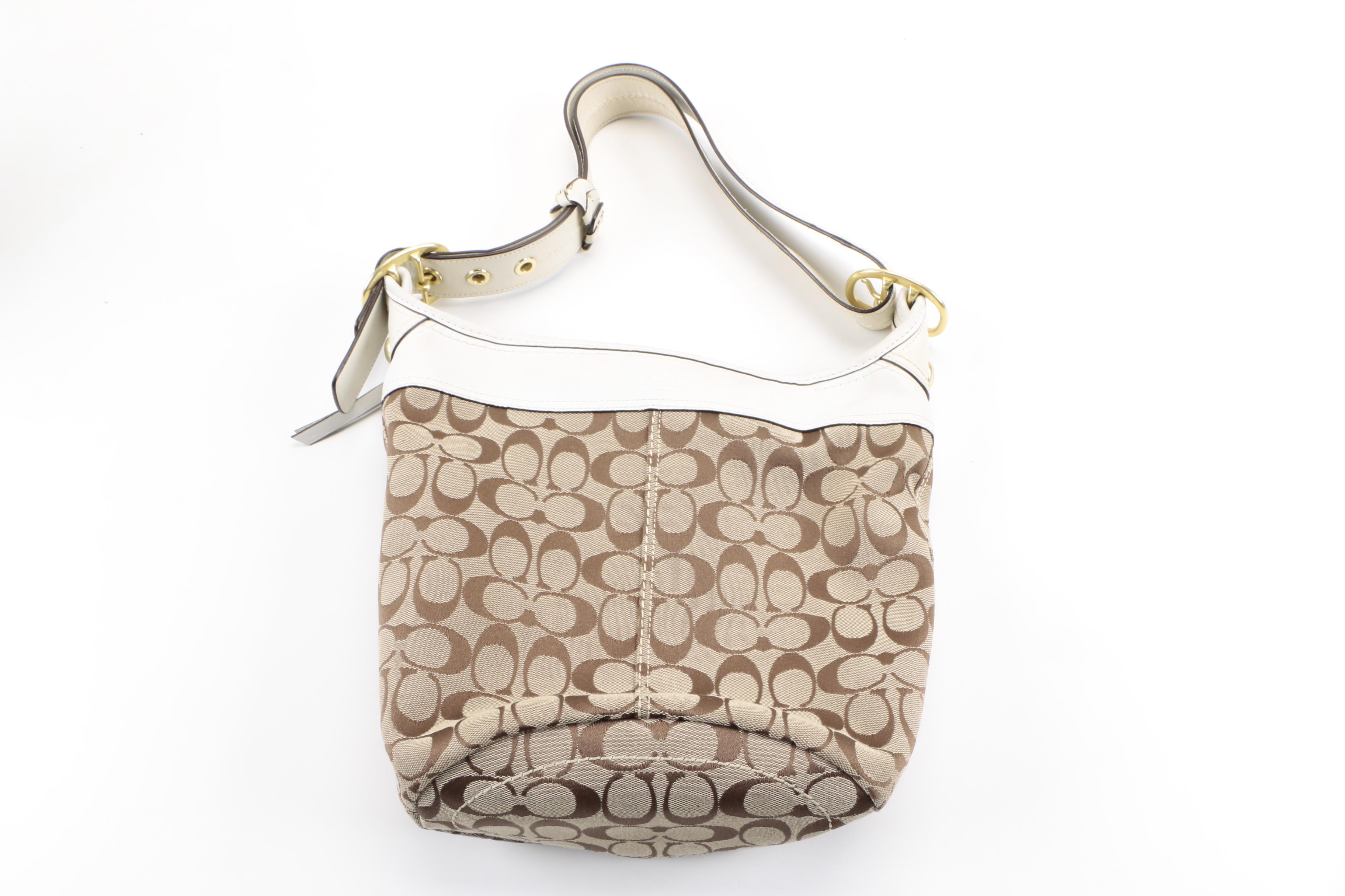 Signature Bleeker Canvas Bucket Bag by Coach