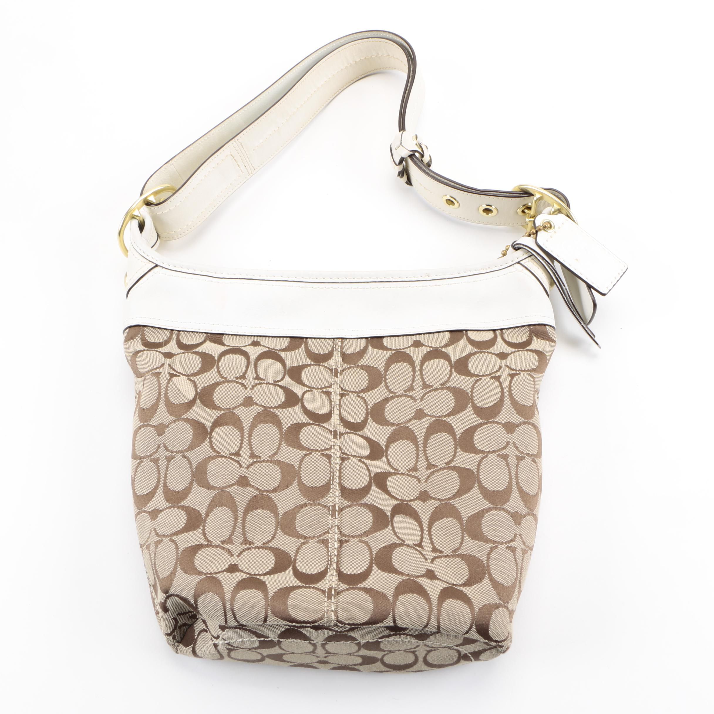 Signature Bleeker Canvas Bucket Bag by Coach