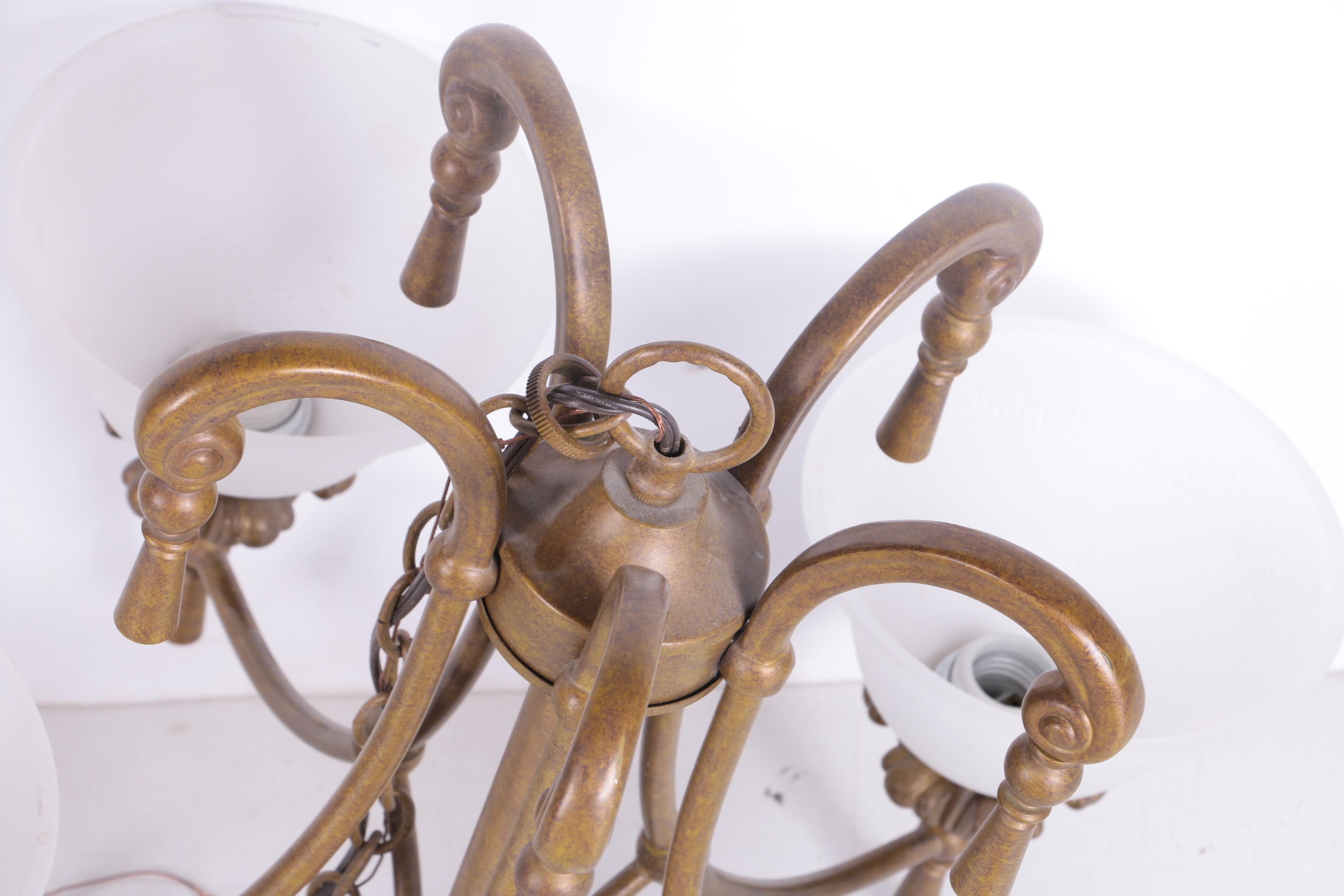 Hanging Light Fixture with Glass Shades