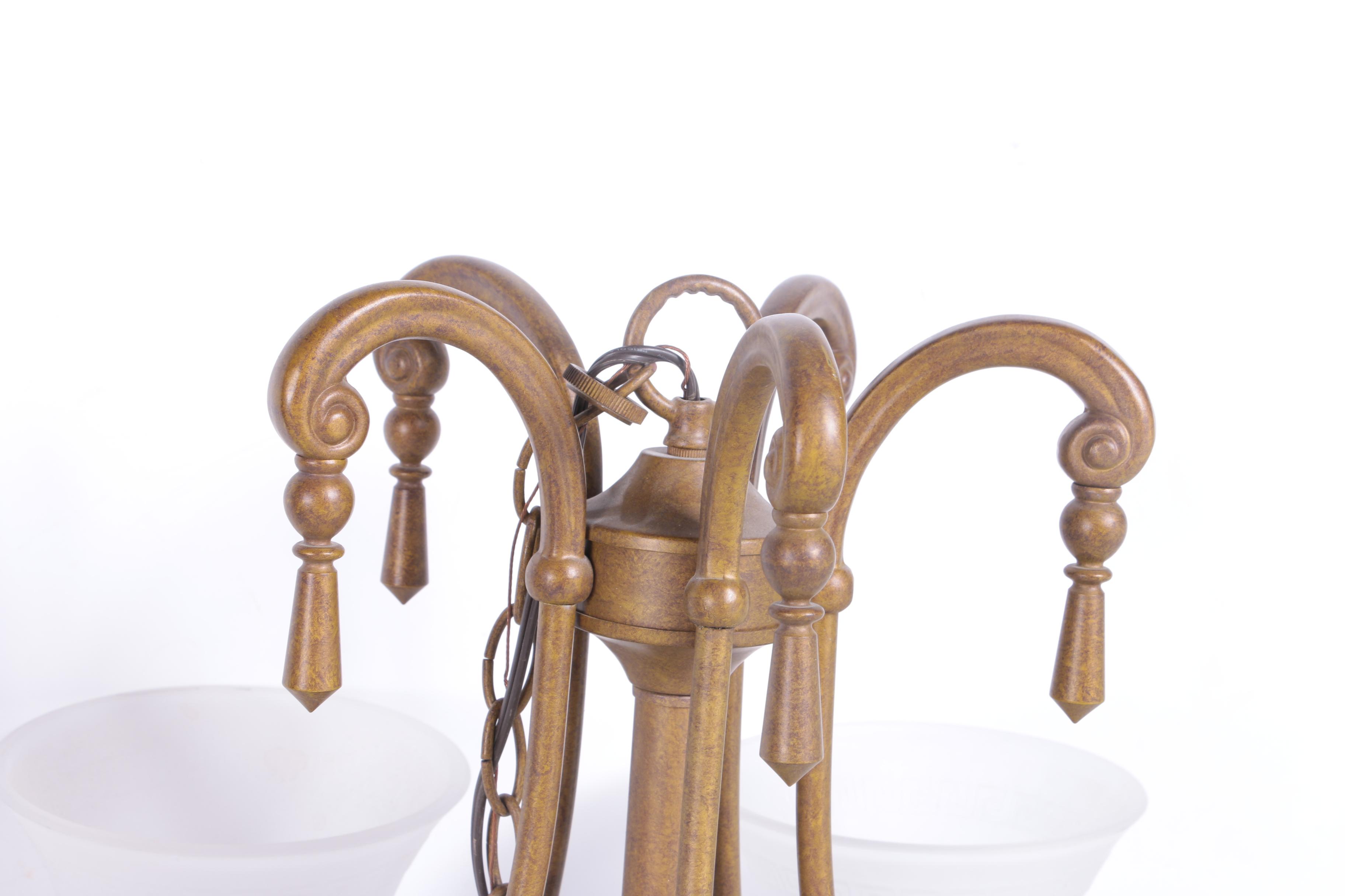 Hanging Light Fixture with Glass Shades