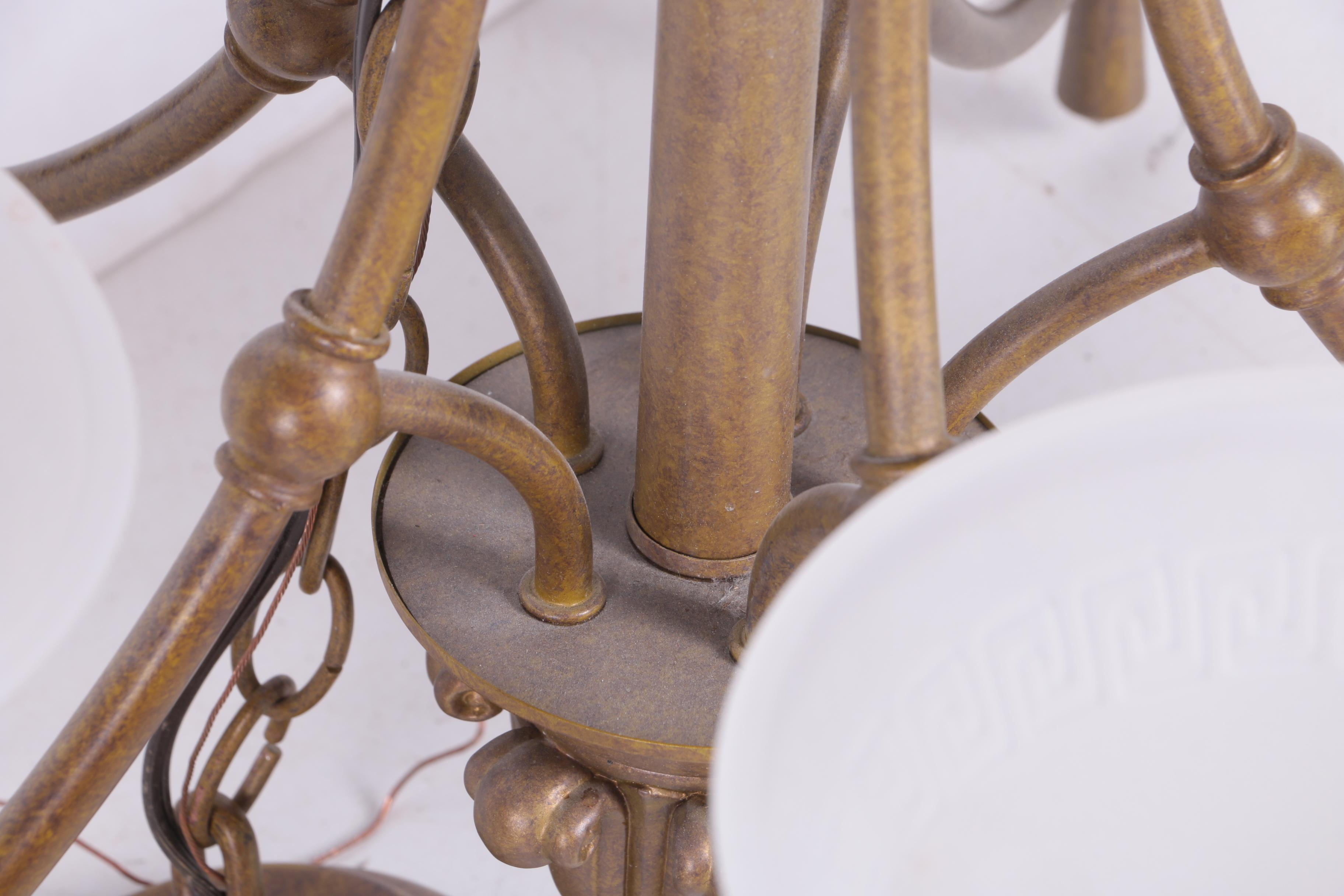 Hanging Light Fixture with Glass Shades