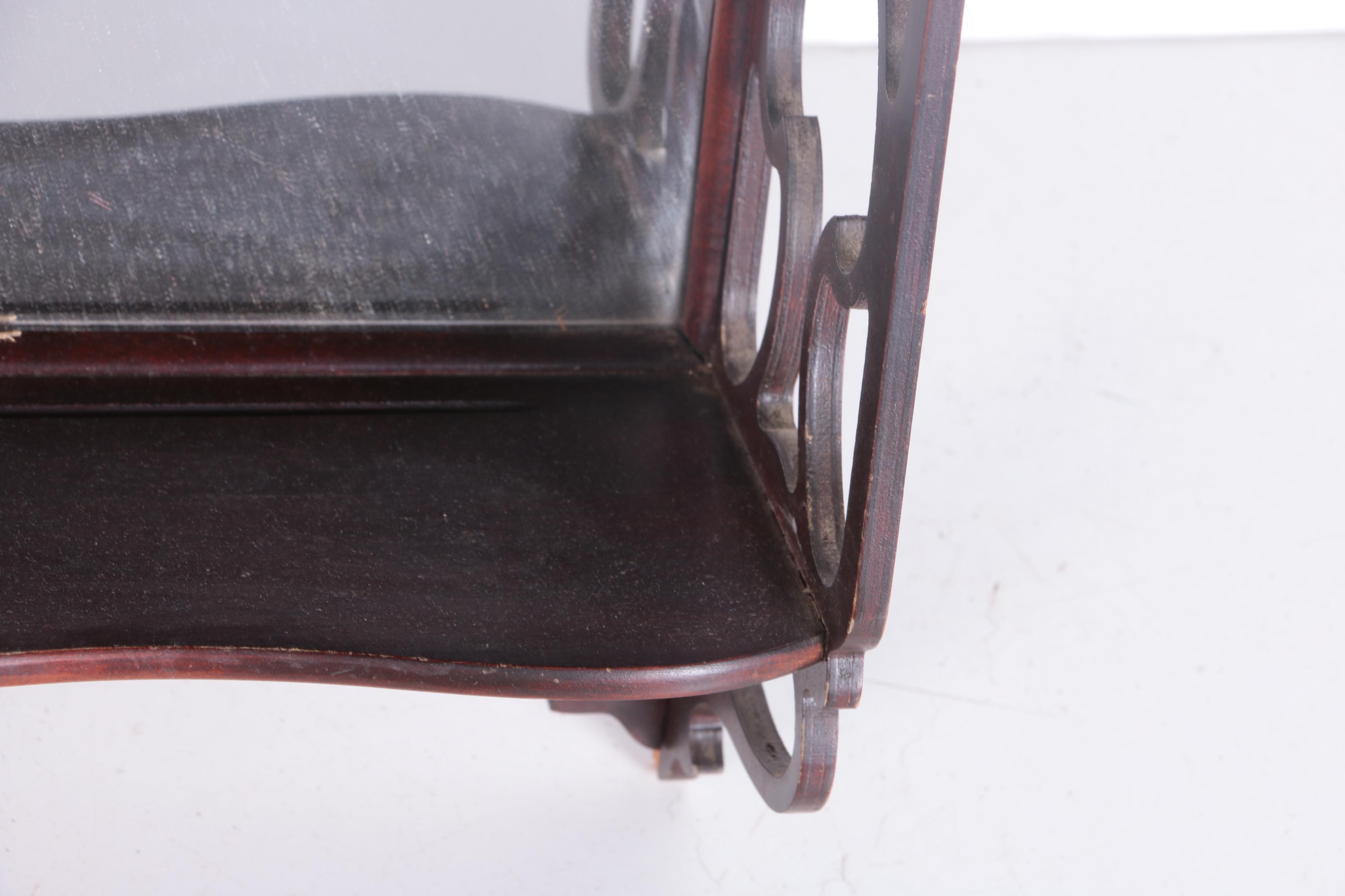 Chinese Chippendale Style Wooden Hanging Shelf