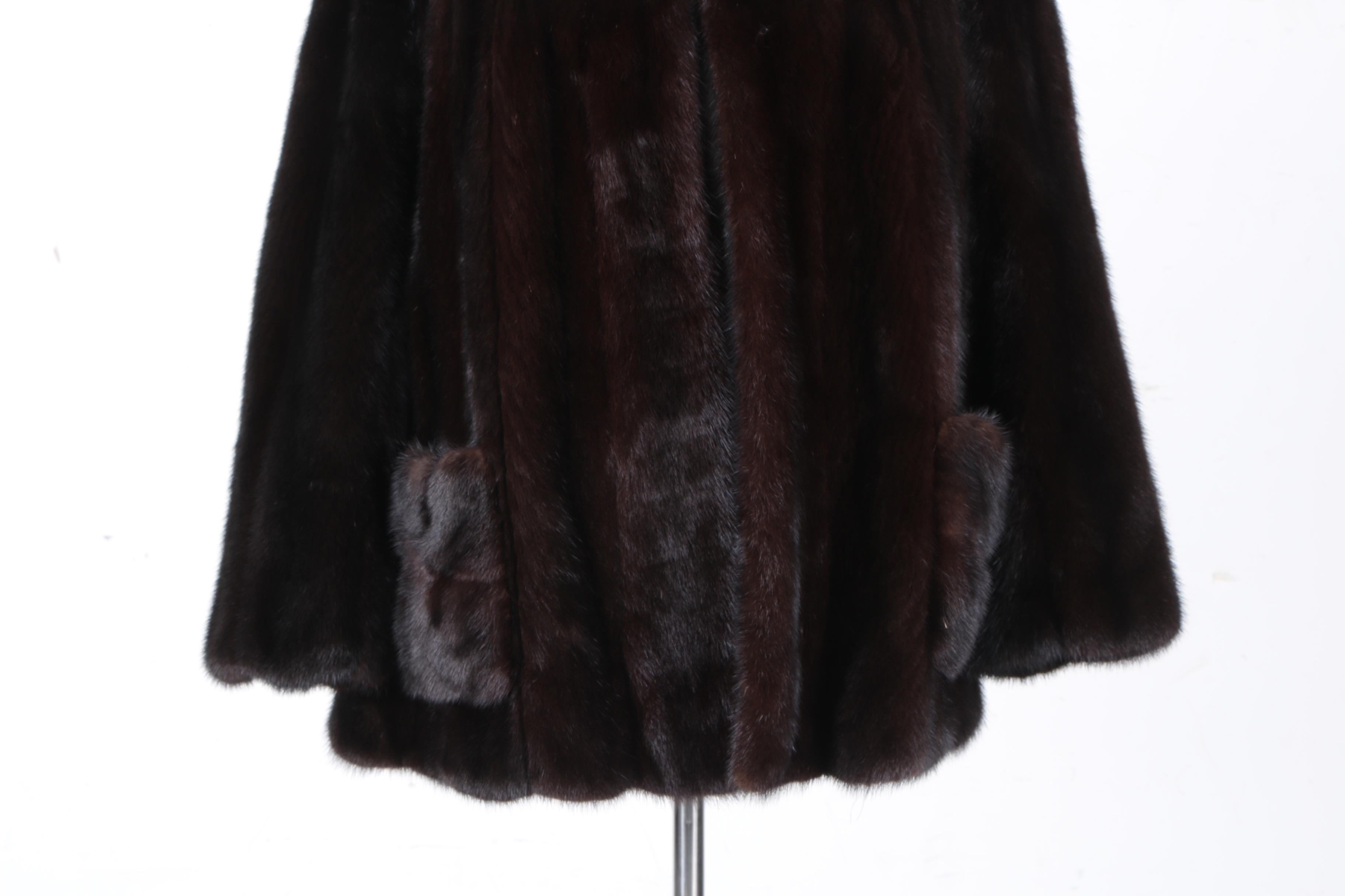 Vintage Weiss Dark Mink Fur Jacket