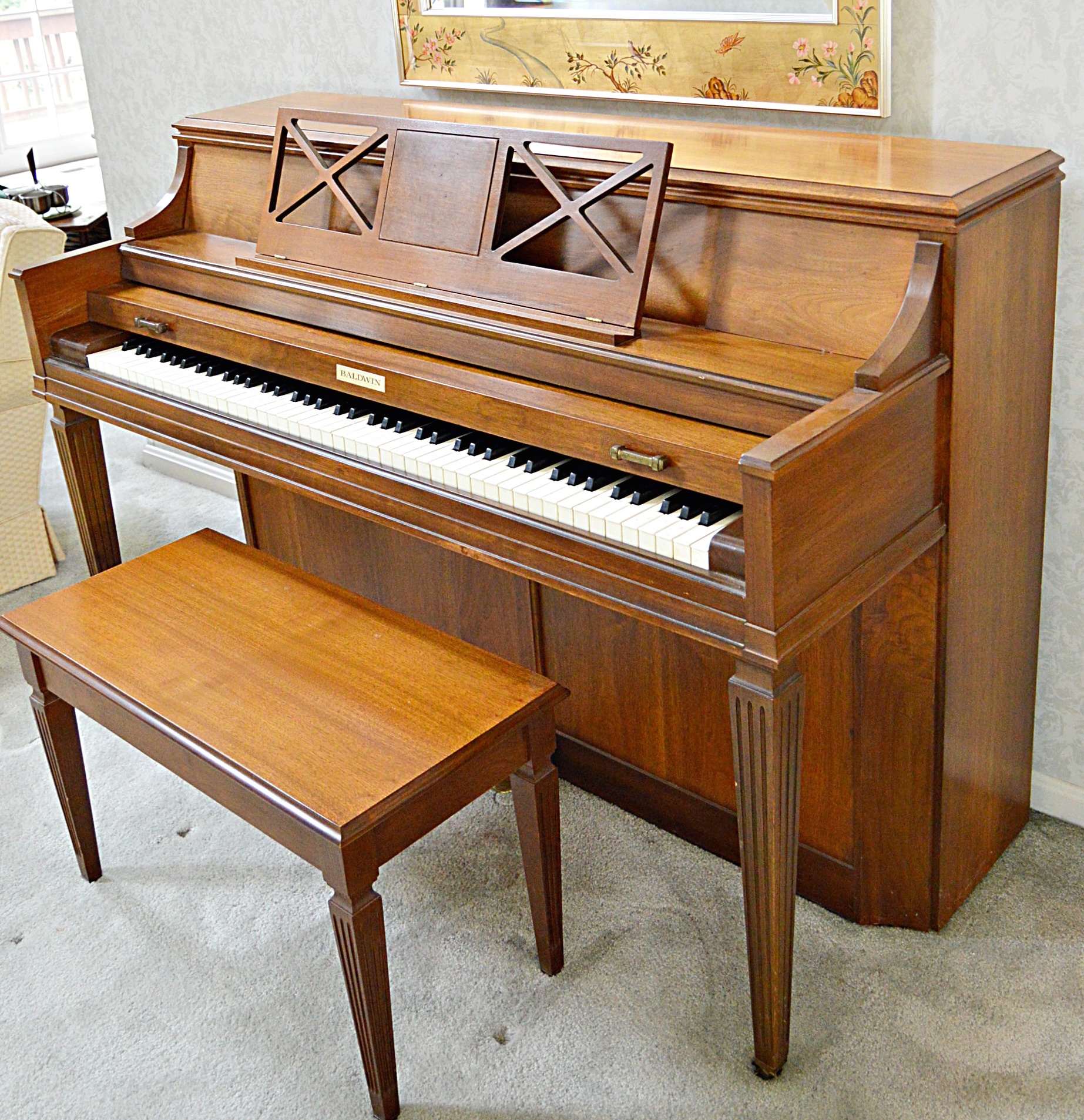 Baldwin Console Piano and Bench