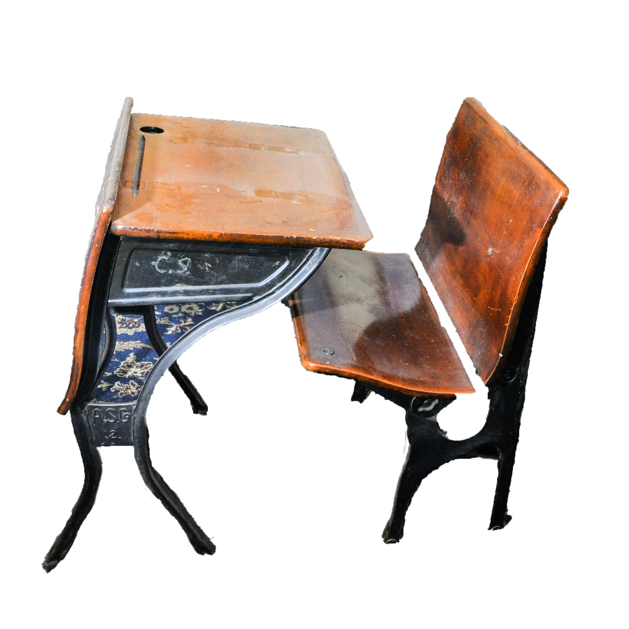 Antique School Desk and Chair