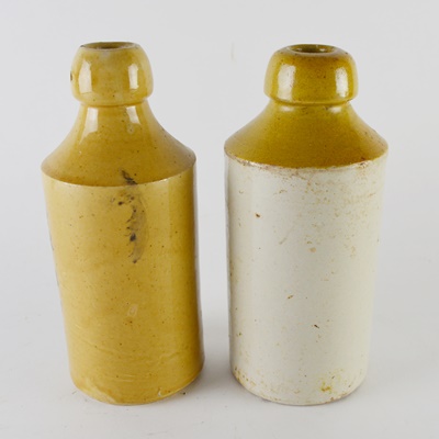 Old Style Stone Ginger Beer and Vimo English Ginger Beer Stoneware Bottles