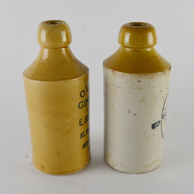 Old Style Stone Ginger Beer and Vimo English Ginger Beer Stoneware Bottles