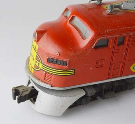 Two Lionel #2383 Santa Fe O-Gauge Locomotives