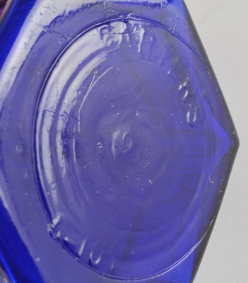 Carter's Cobalt Blue Cathedral Style Glass Bottles