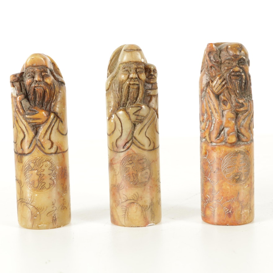 Chinese Carved Soapstone Seals
