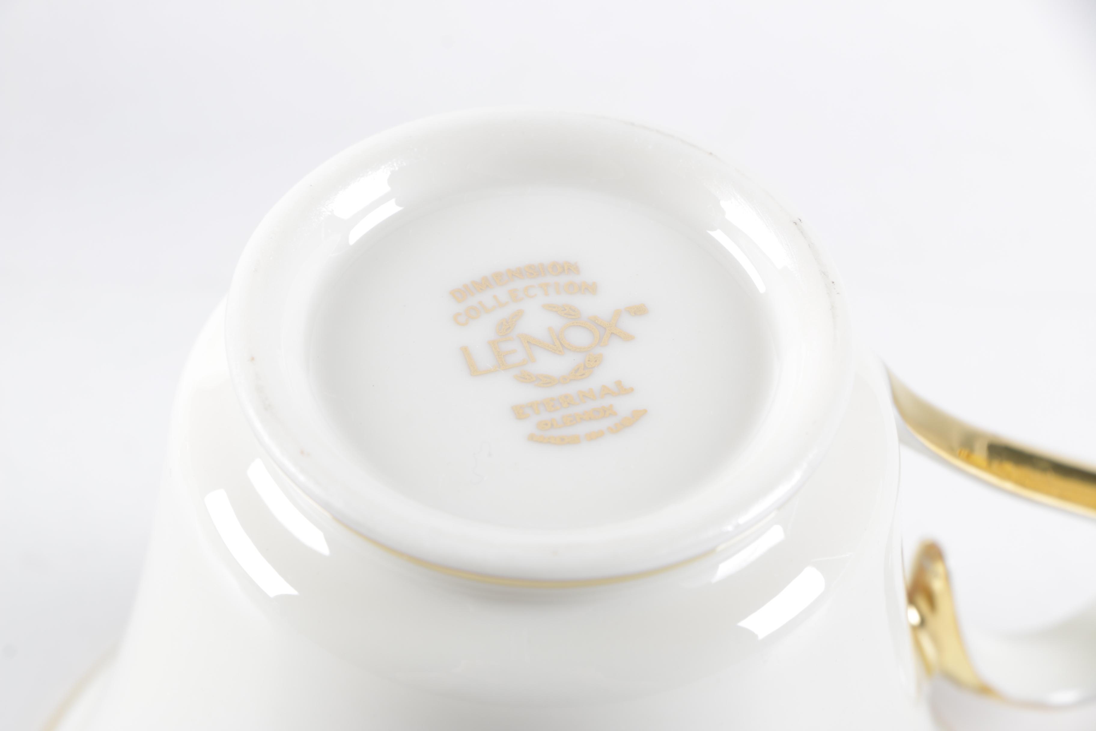 Lenox "Eternal" Teacups and Saucers
