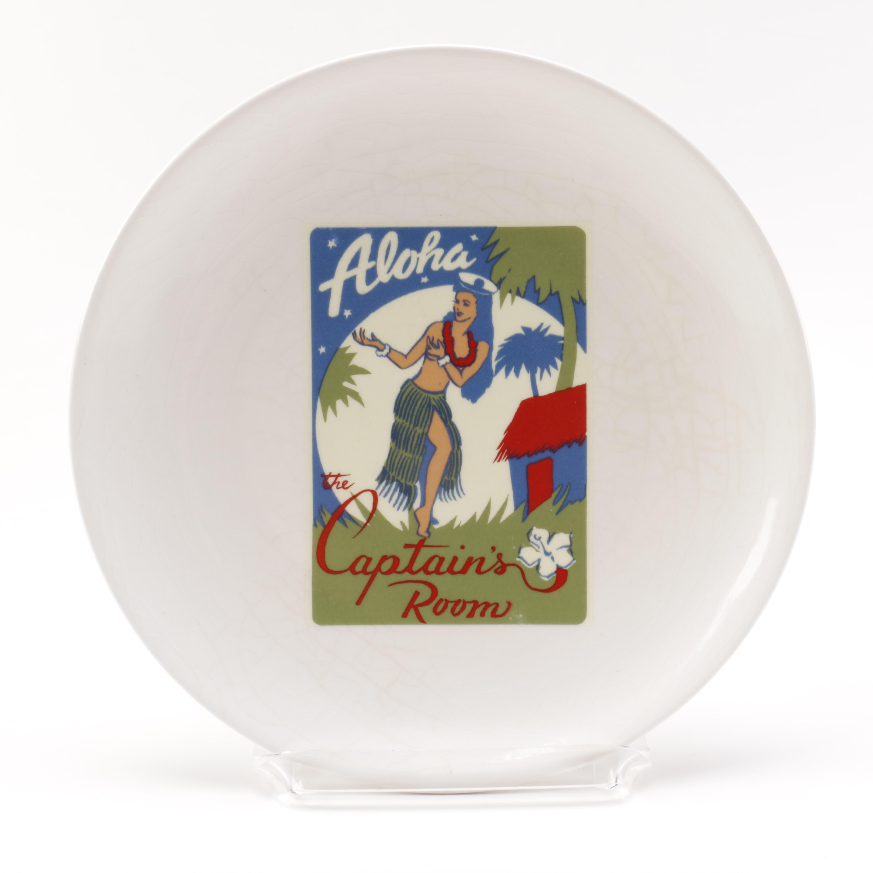 Pottery Barn "Aloha Girls" Saucers with Cocktail Recipes