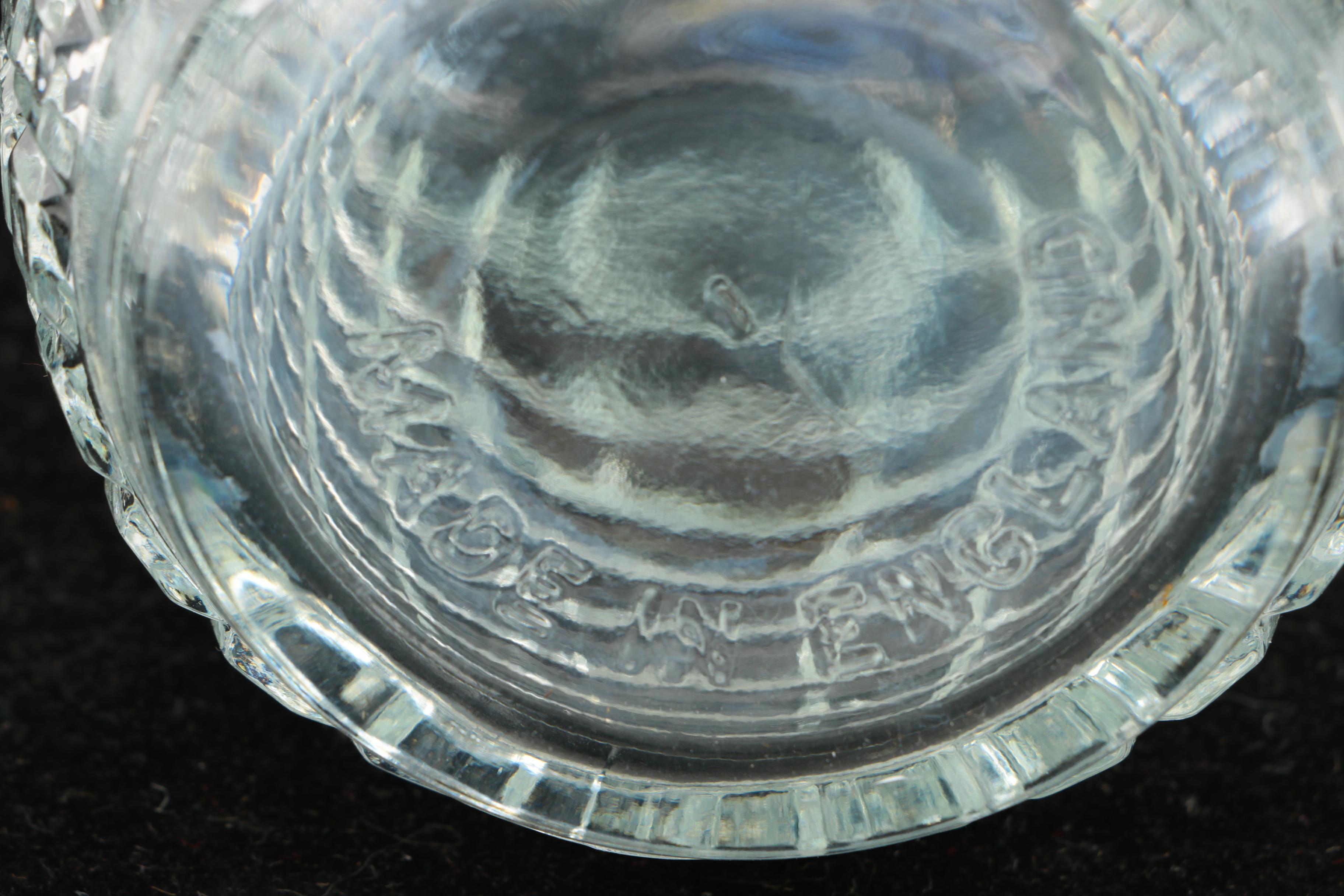 Glass Decanters with Rack and Drinking Horn