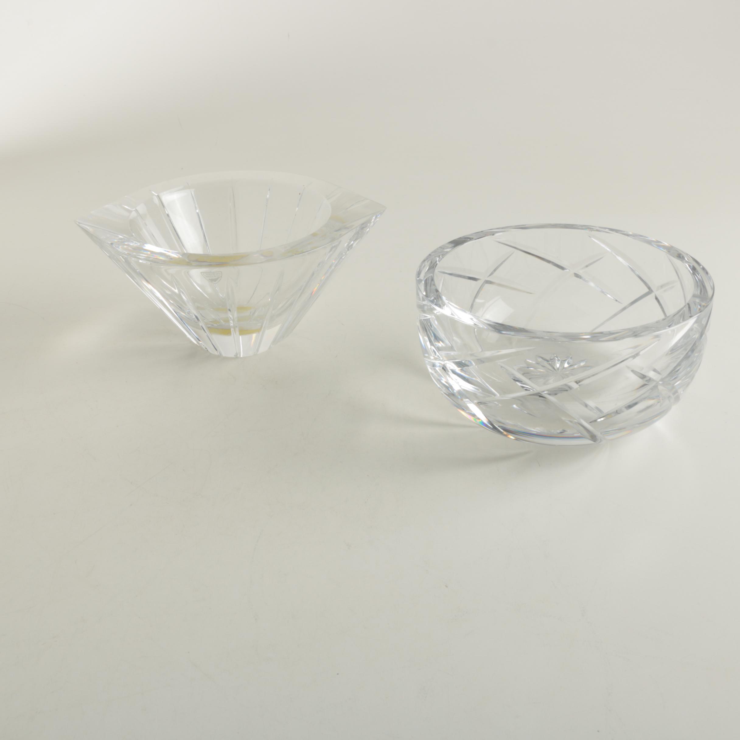 Orrefors "Marin Vertical Cut" Sweden Crystal Bowl