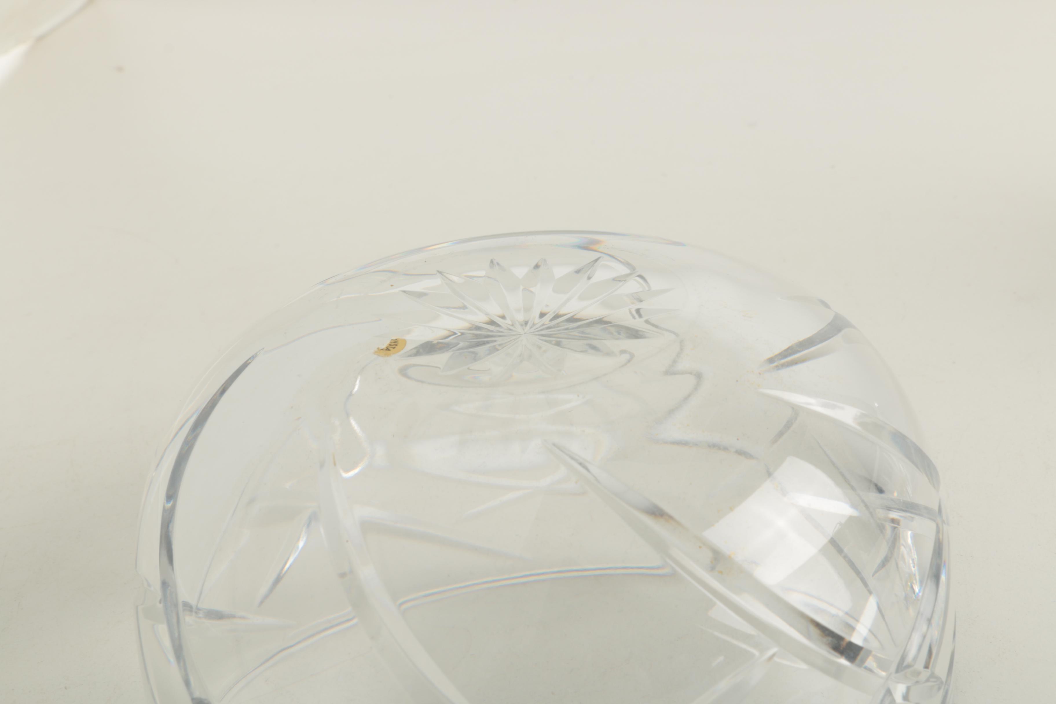 Orrefors "Marin Vertical Cut" Sweden Crystal Bowl