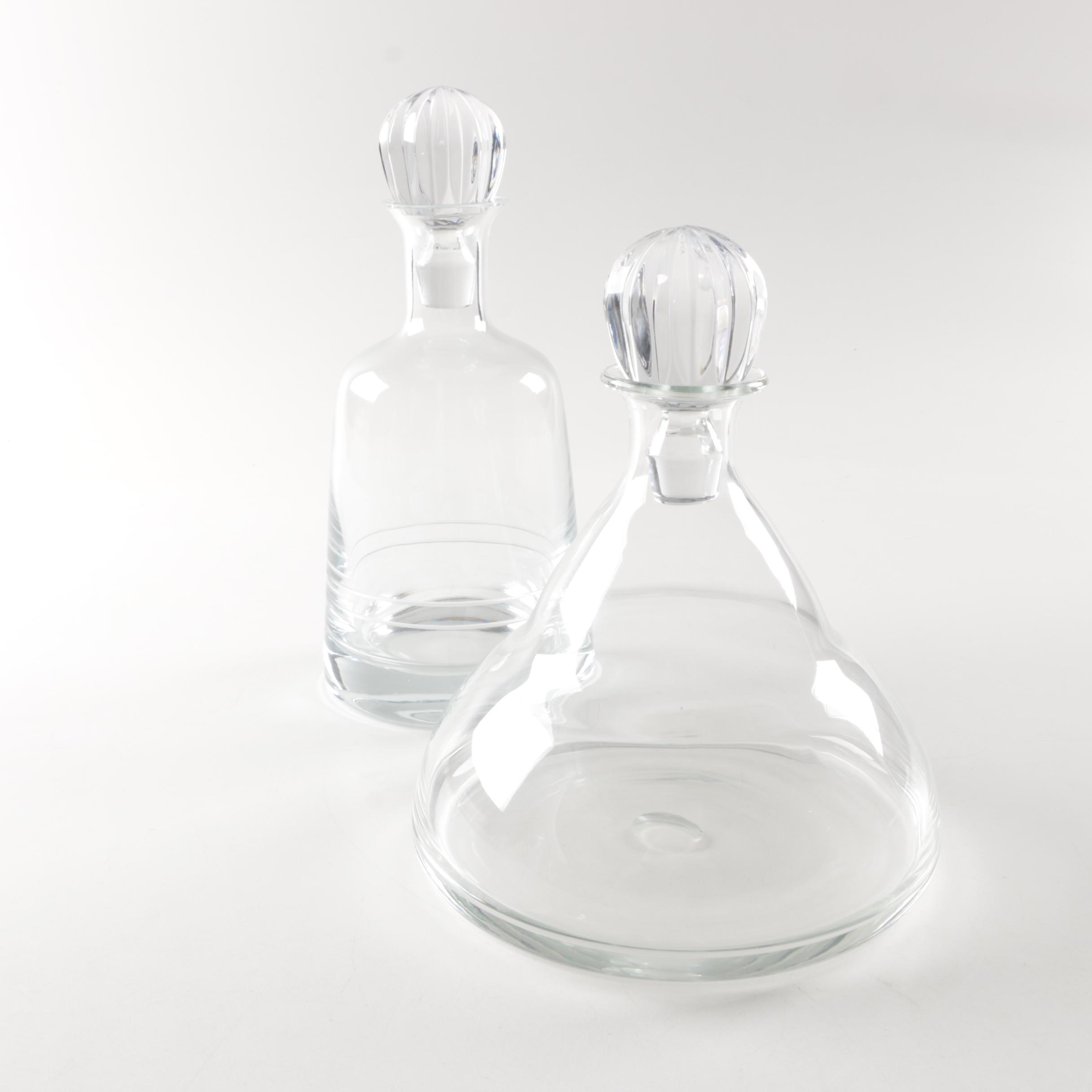Group of Hand Blown Glass Decanters