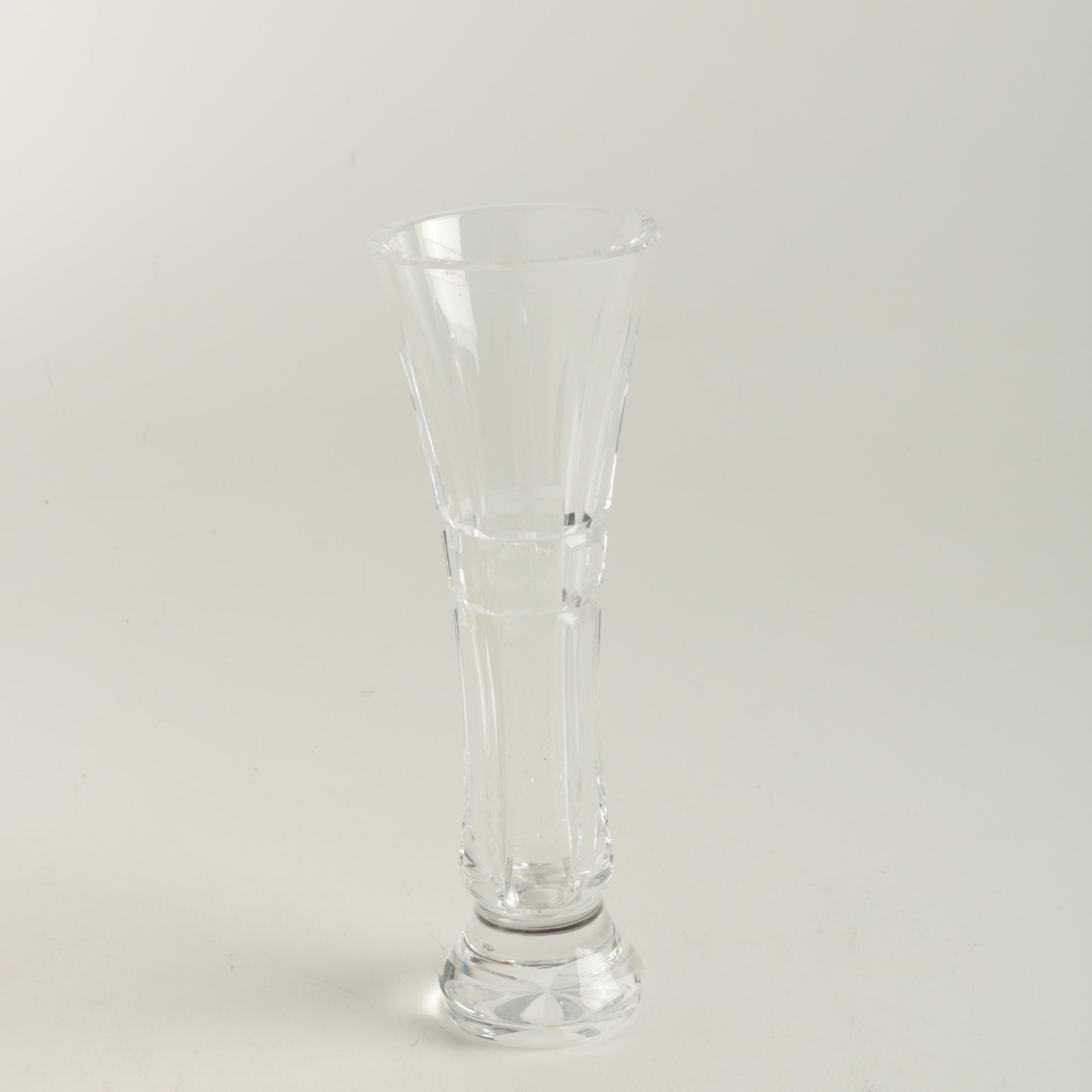 Waterford Crystal Flared Bud Vase "Glenmore" Pattern