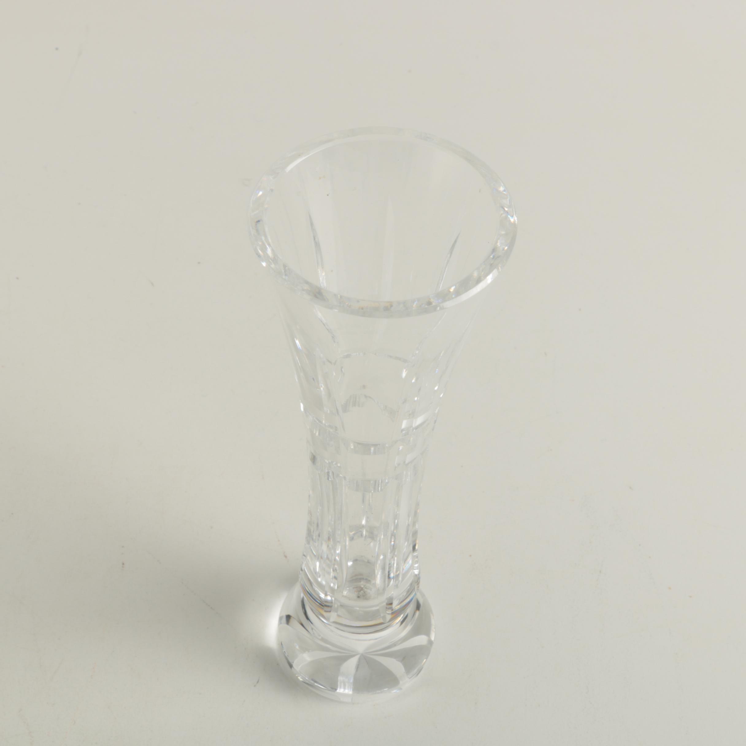 Waterford Crystal Flared Bud Vase "Glenmore" Pattern