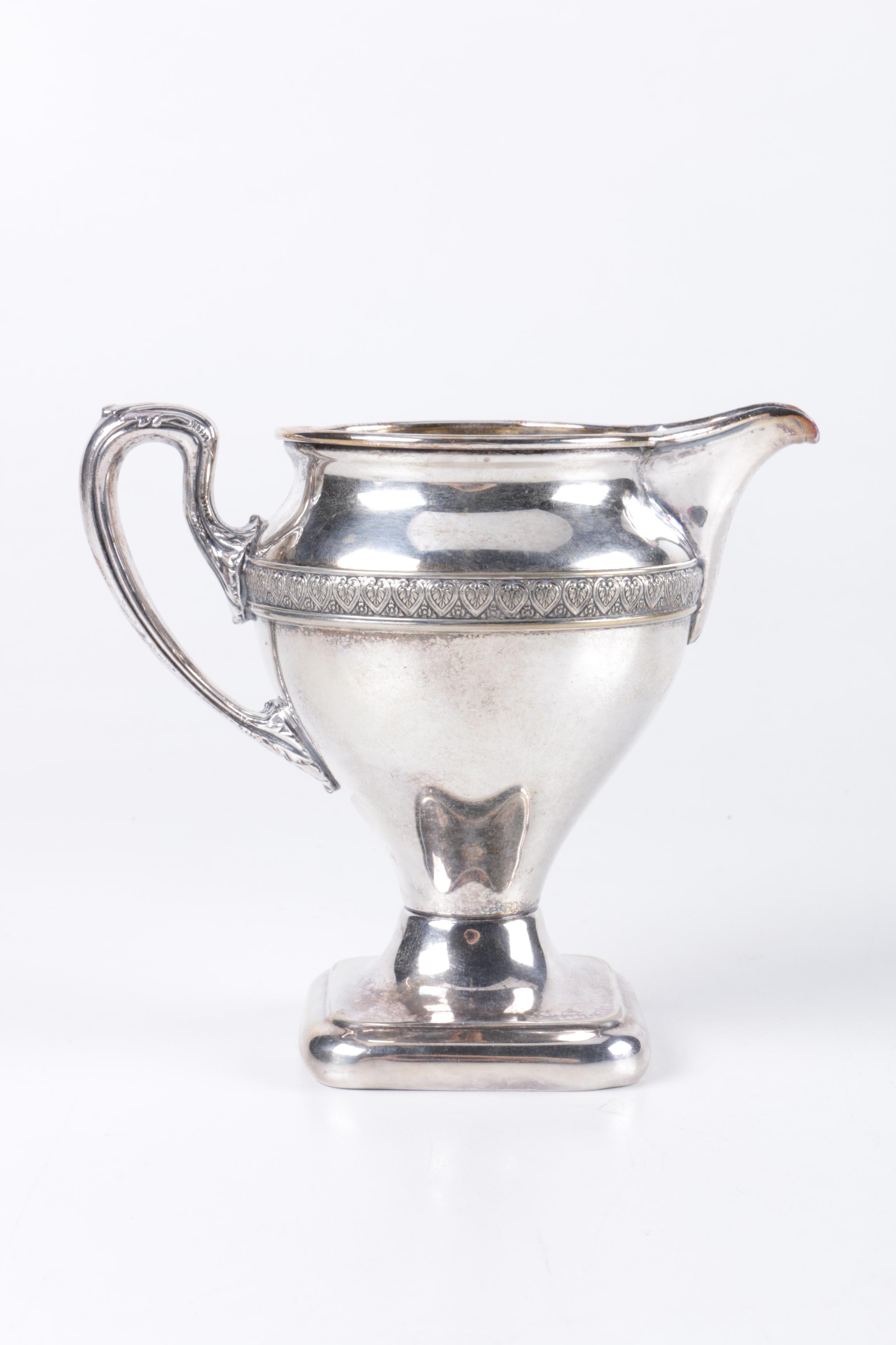 Manning-Bowman & Co. "Means Best" Silver Plate Sugar and Creamer Set