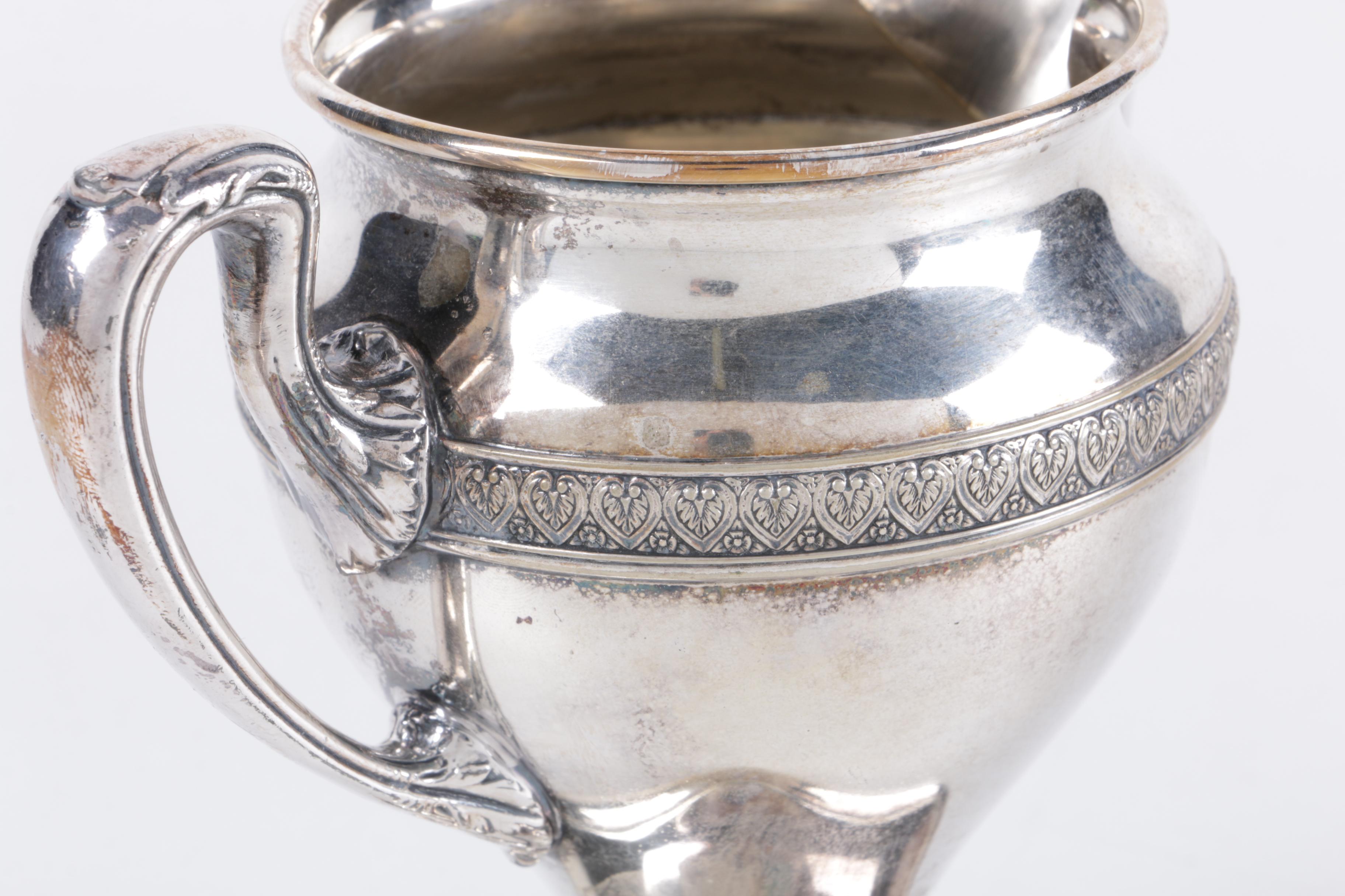 Manning-Bowman & Co. "Means Best" Silver Plate Sugar and Creamer Set