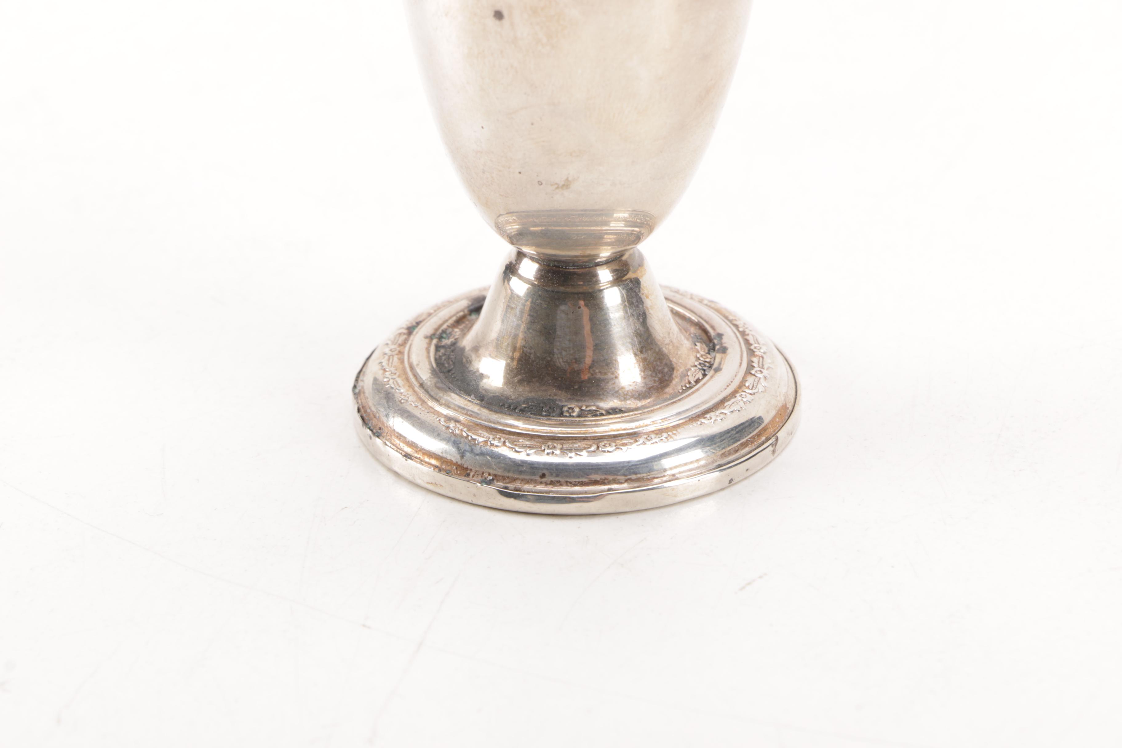 International Silver "Courtship" Weighted Sterling Silver Salt & Pepper Shakers