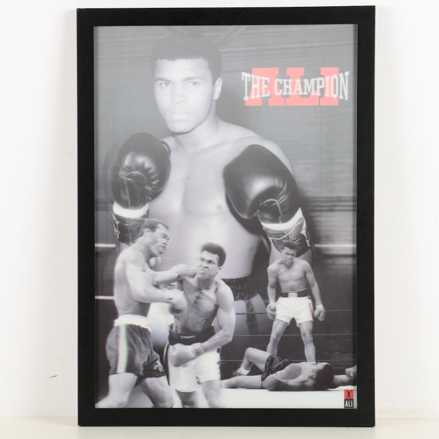 Lenticular Print on Plastic of Muhammad Ali