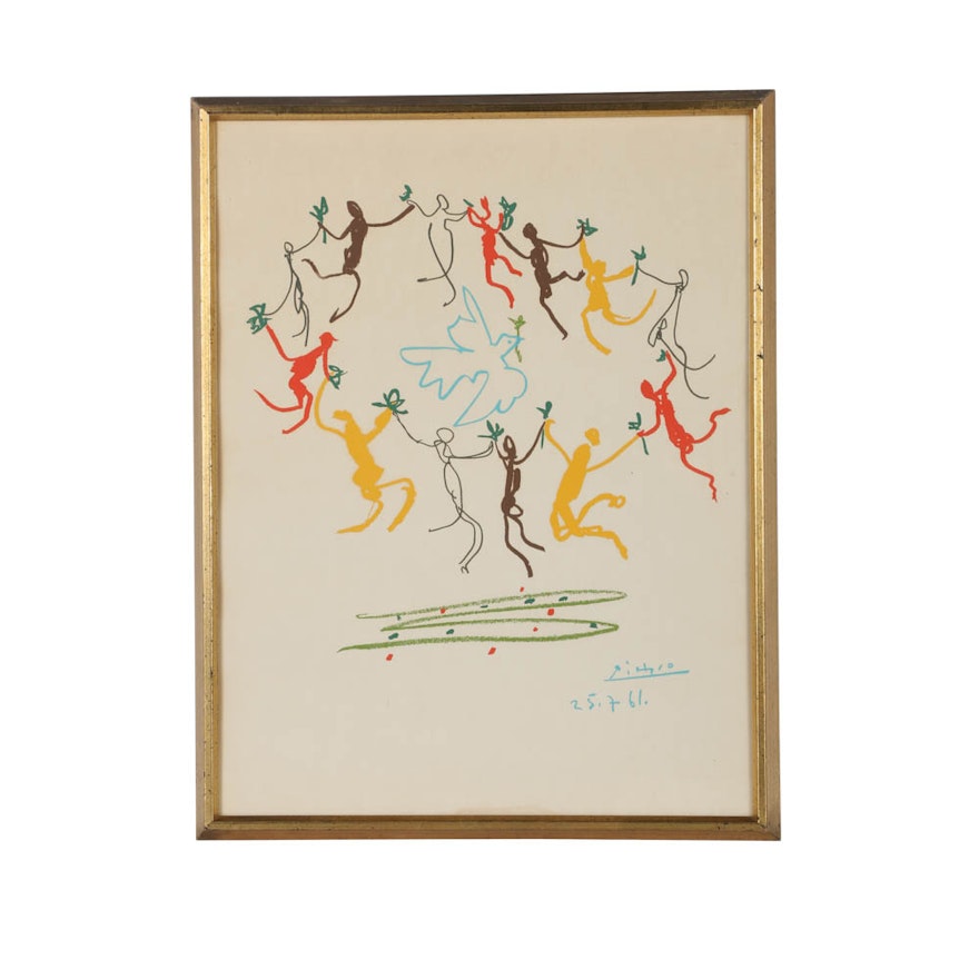 Serigraph on Paper "The Youth Dancers" After Pablo Picasso
