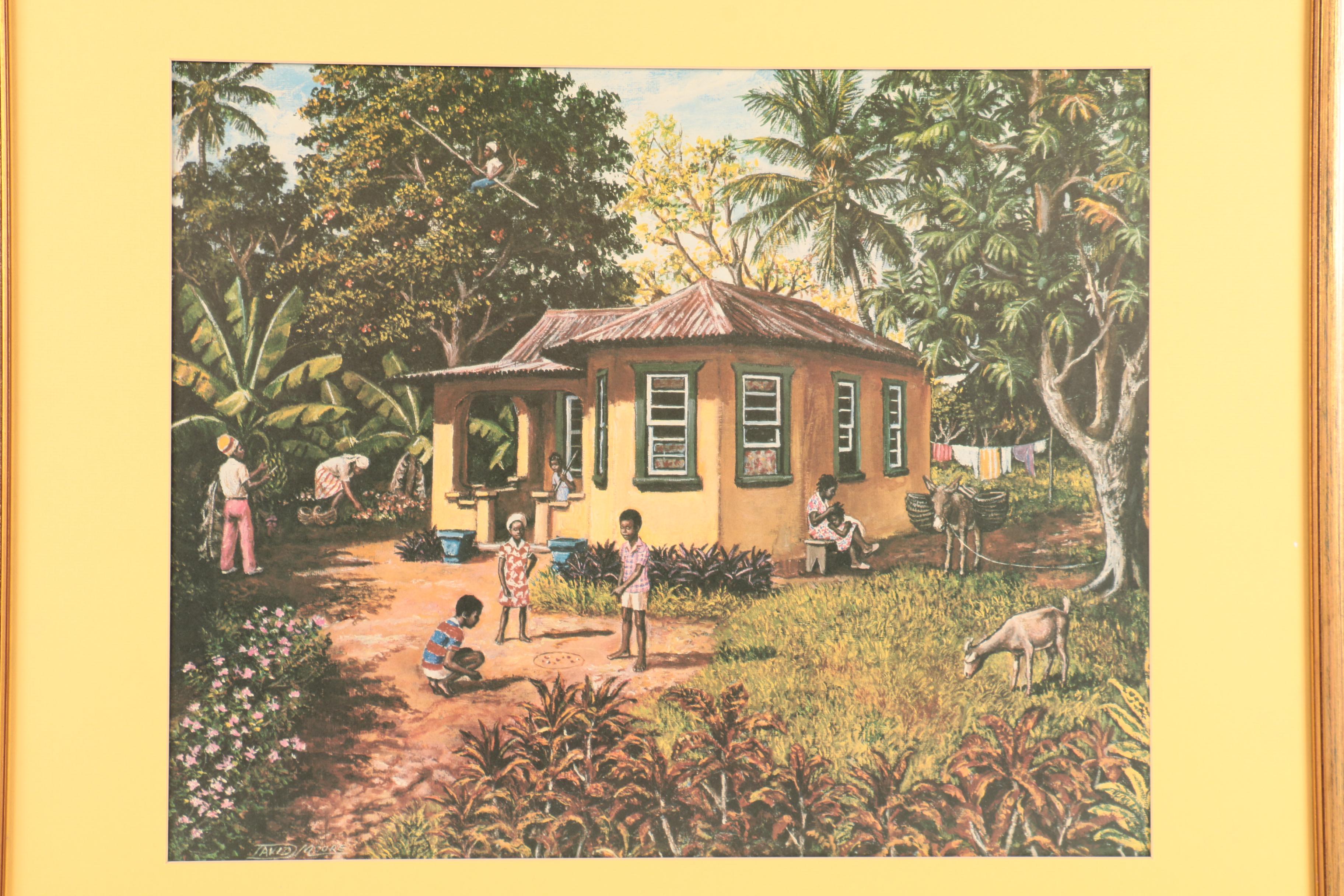 Offset Lithograph on Paper After David Moore "Country House"
